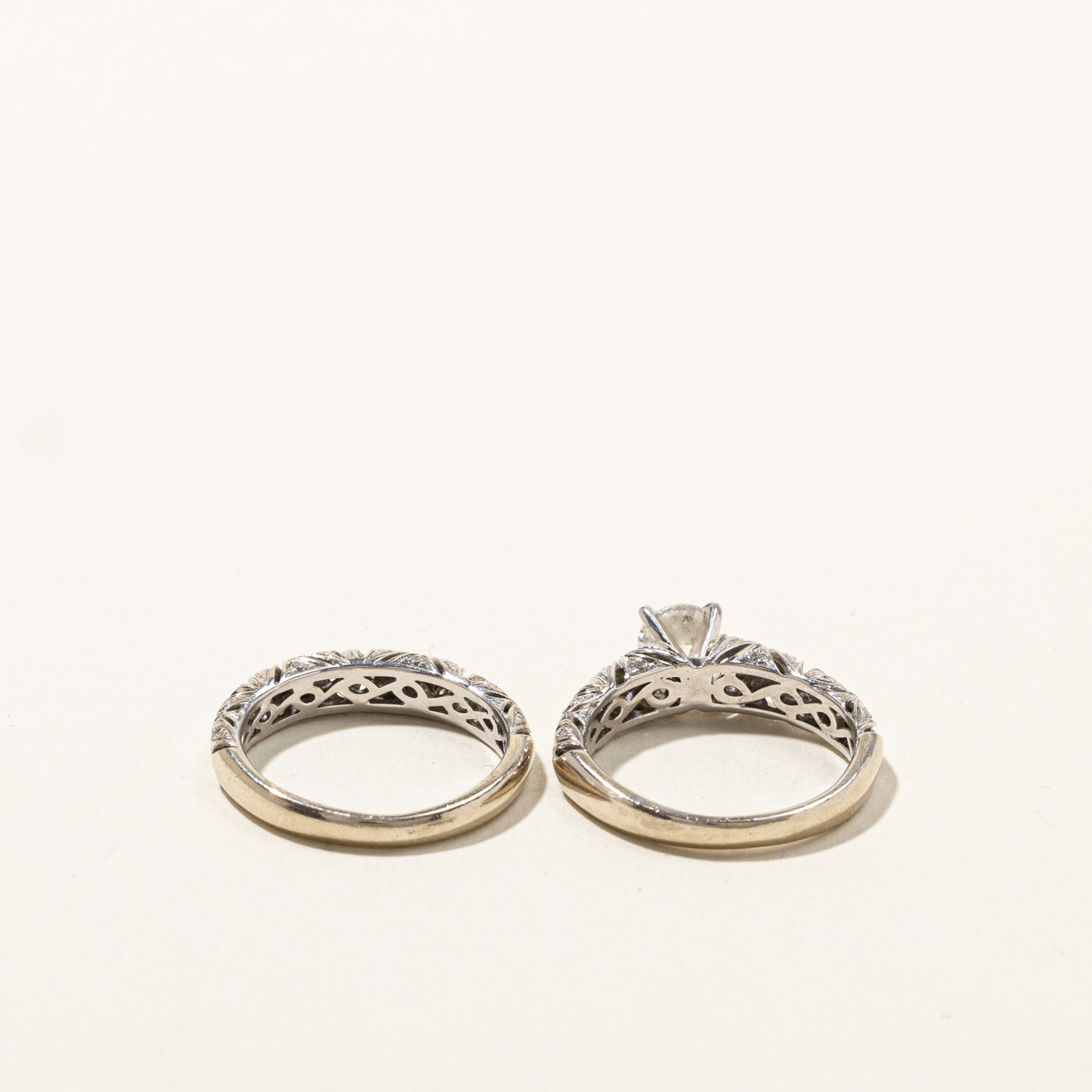 Bague de fiançailles en filigrane sertie de diamants | 0,69 ct | Taille 4 |