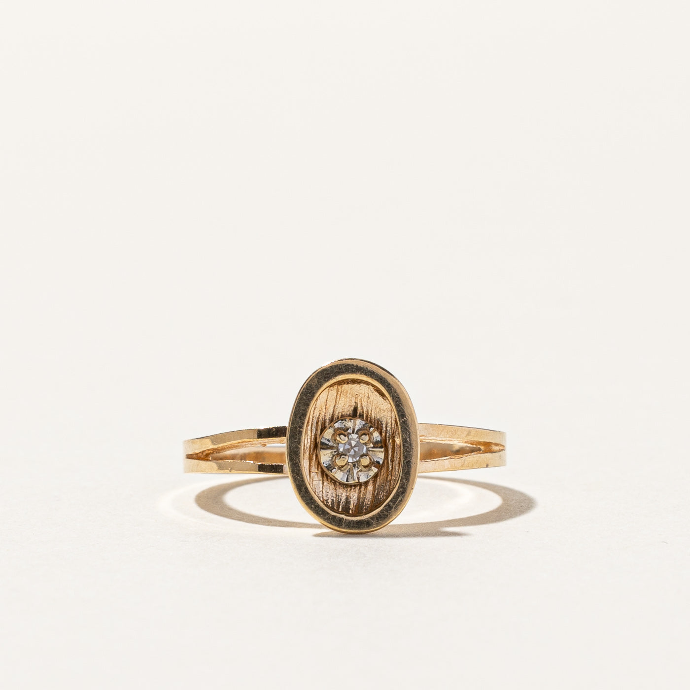 Bague solitaire en diamant | 0,01 ct | Taille 6,25 |