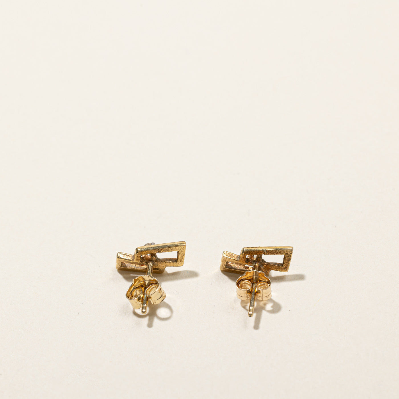 Diamond Textured Stud Earrings | 0.02ctw |
