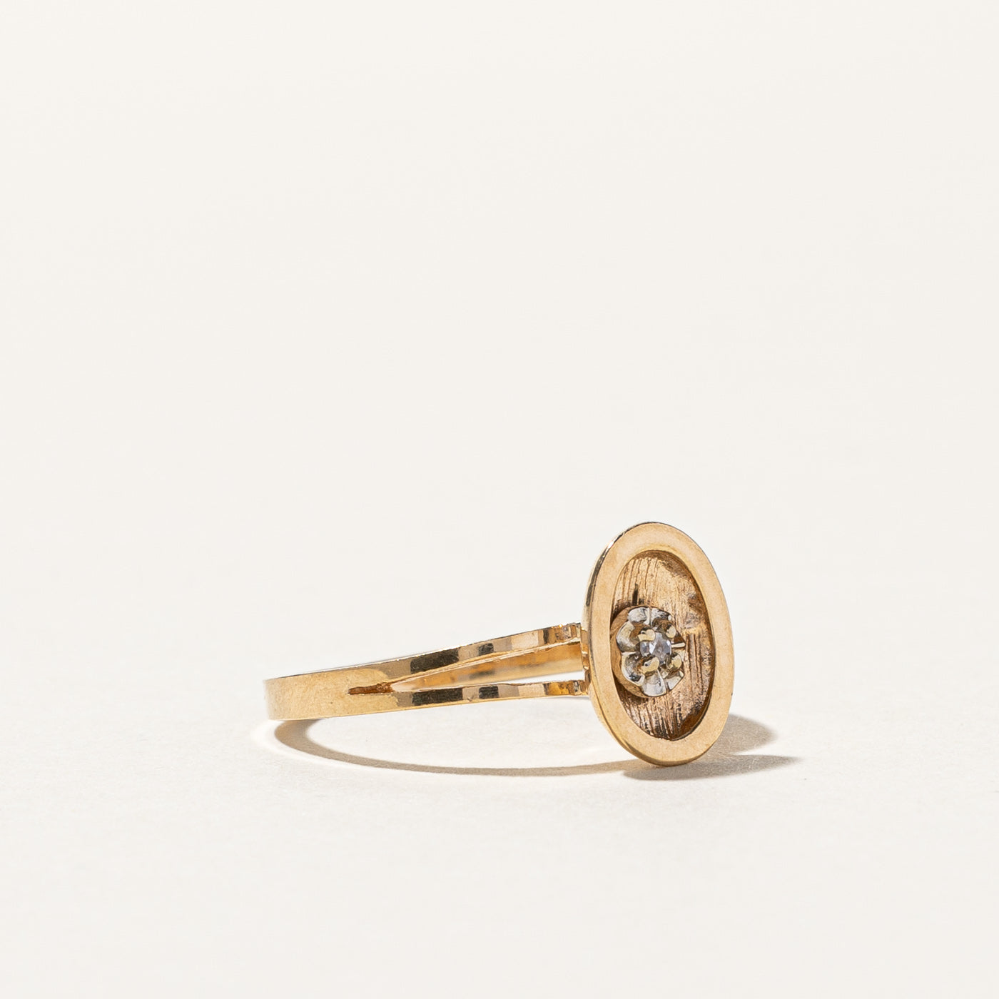 Bague solitaire en diamant | 0,01 ct | Taille 6,25 |