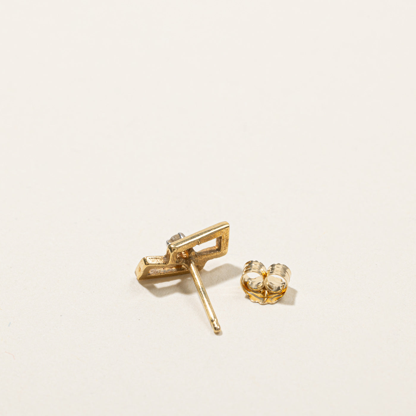Diamond Textured Stud Earrings | 0.02ctw |