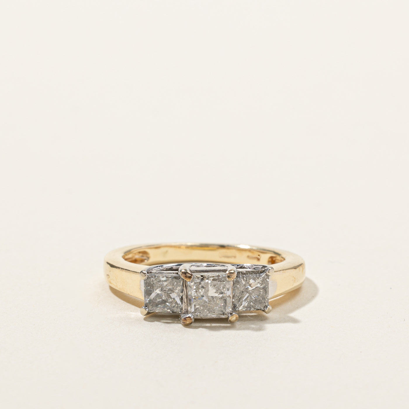 Three Stone Princess Diamond Ring | 1.41ctw I2 I/J | SZ 5 |