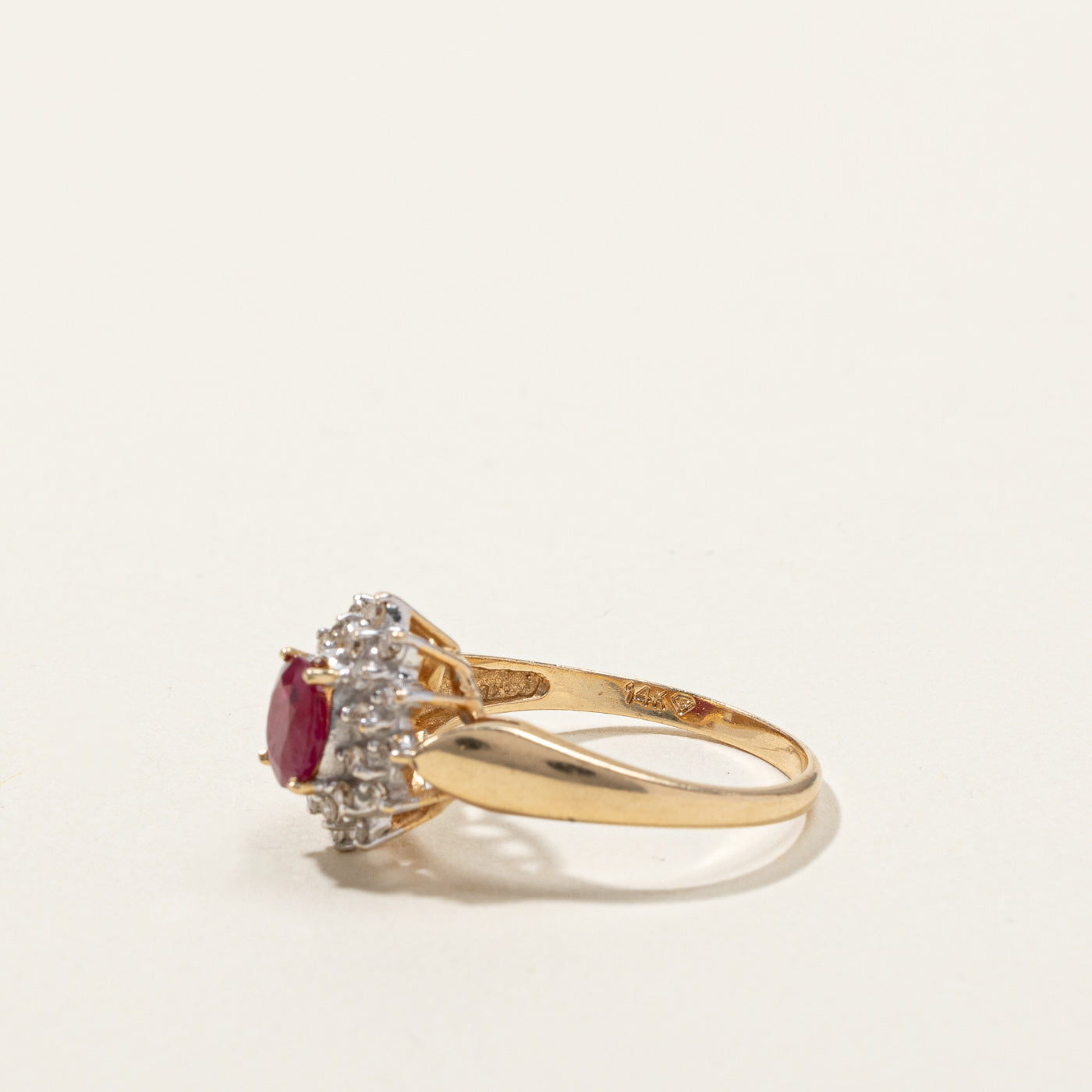 Cocktail Ruby & Diamond Ring | 0.50ct | 0.24ctw | SZ 7 |