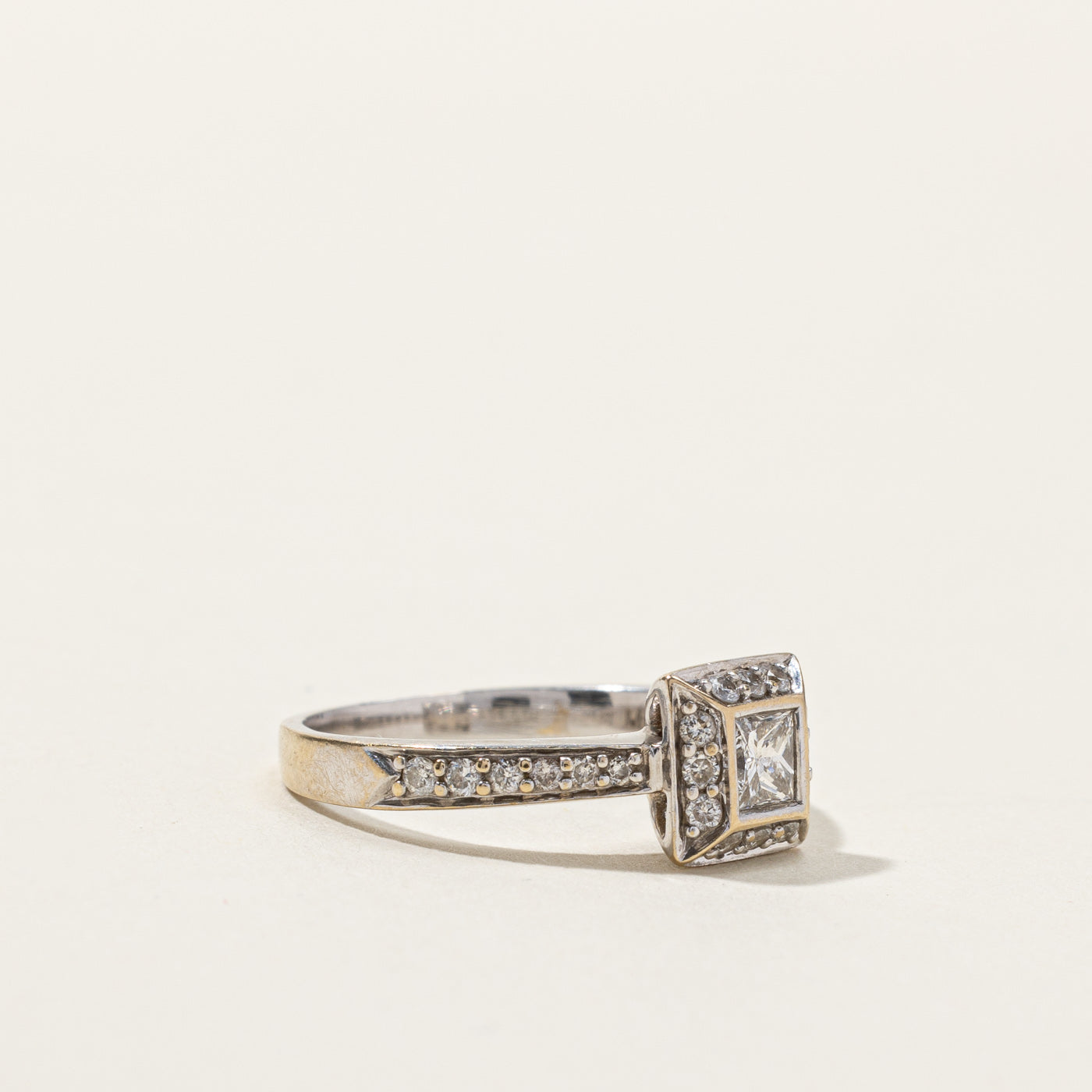 Halo Diamond Engagement Ring | 0.54ctw | SZ 5.25 |