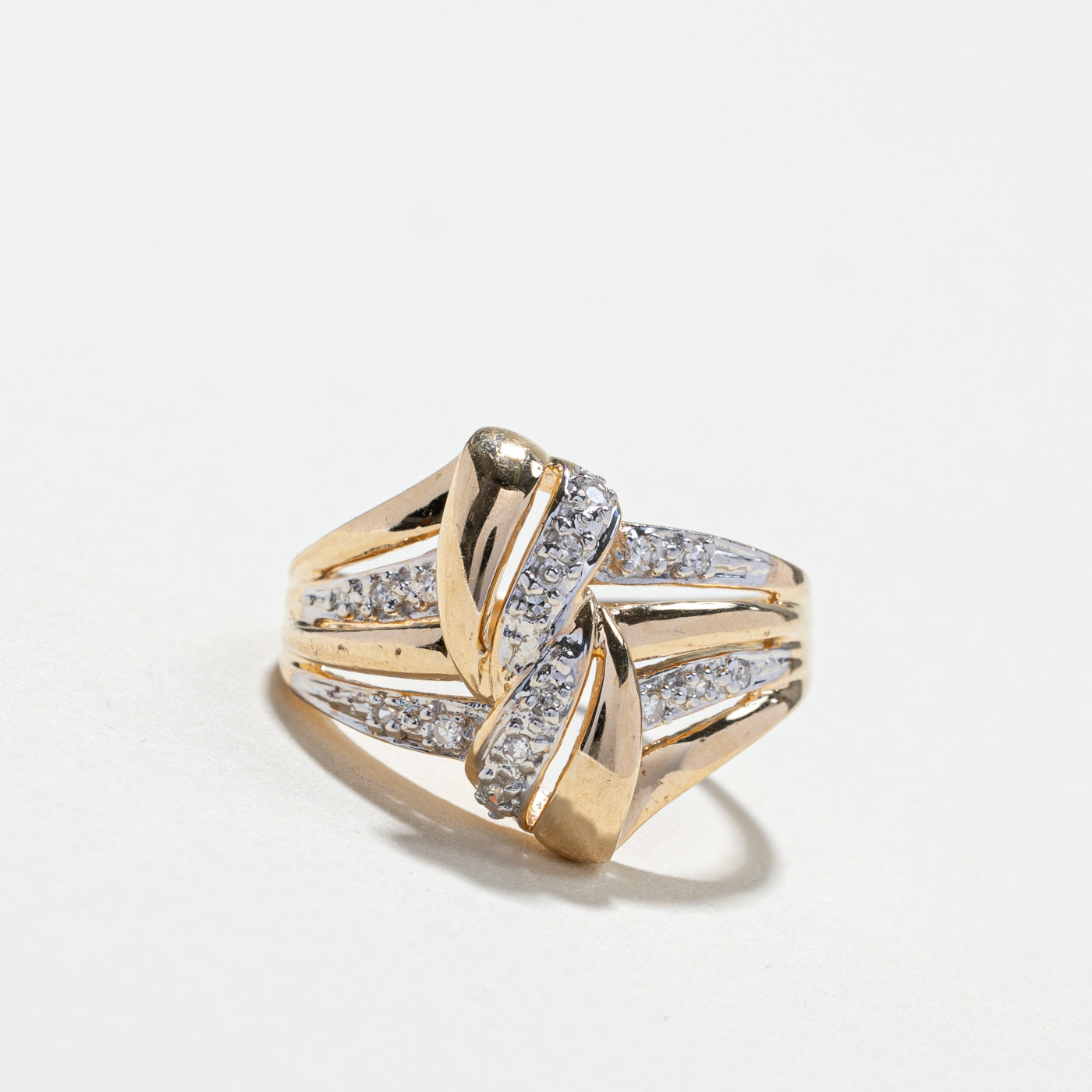 Bypass Diamond Ring | 0.09ctw | SZ 6.5 |