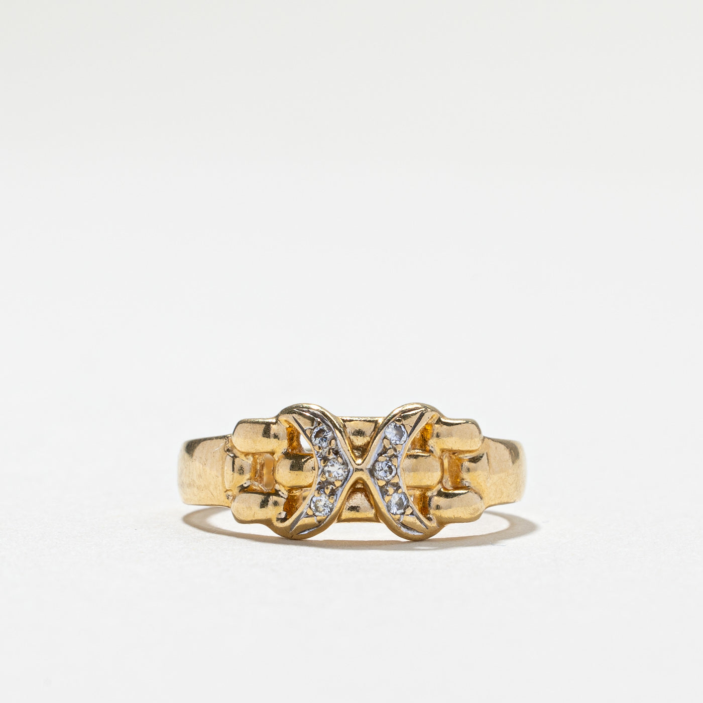 Textured Diamond Ring | 0.04ctw | SZ 5.75 |