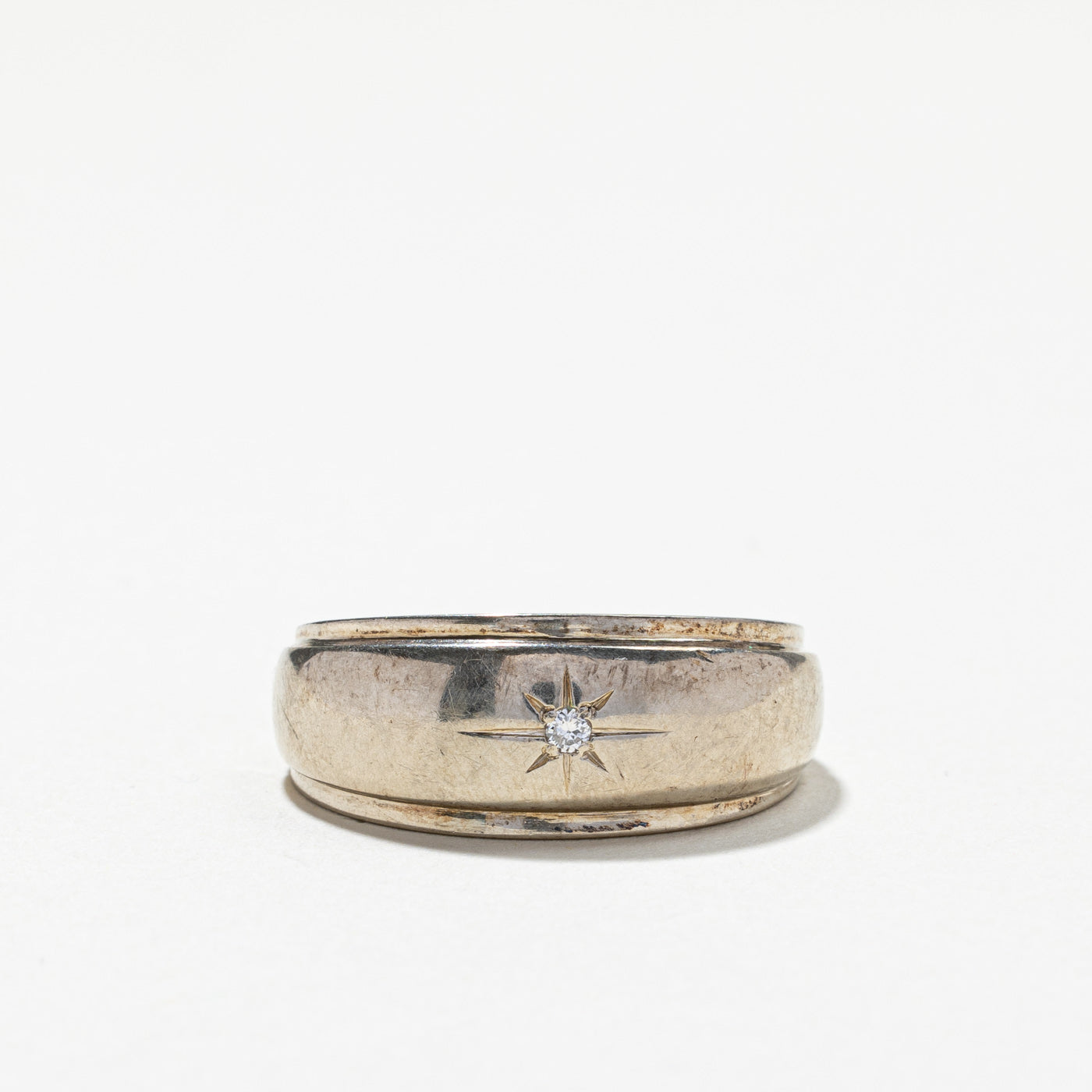 Starburst Diamond White Gold Ring | 0.03ct | SZ 11.5 |