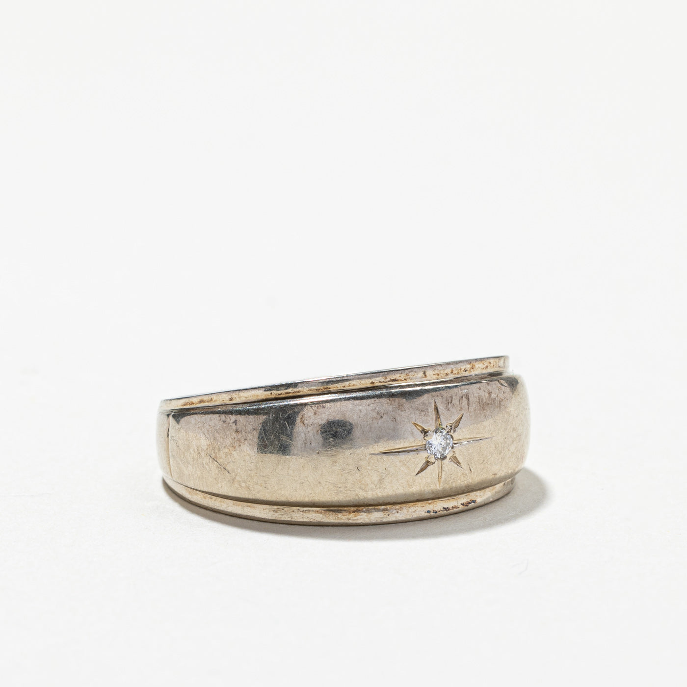 Starburst Diamond White Gold Ring | 0.03ct | SZ 11.5 |
