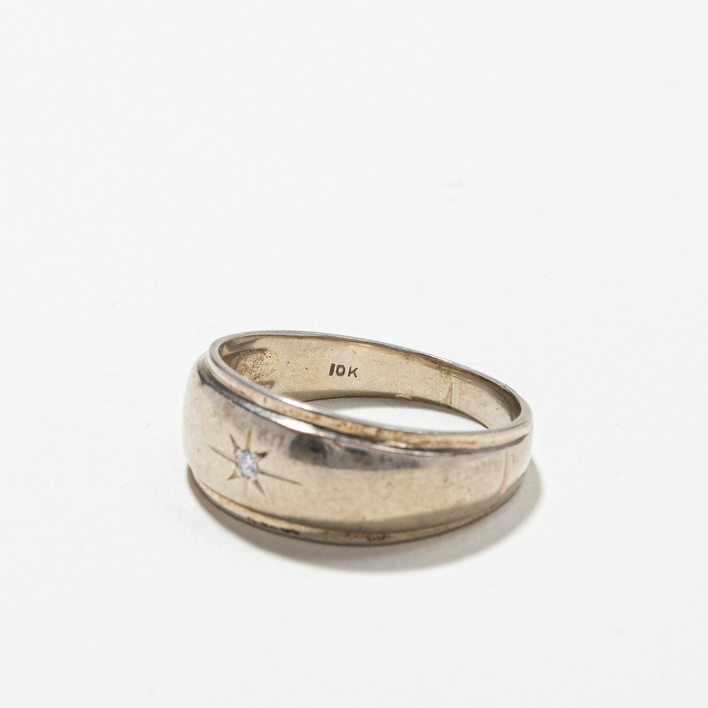 Starburst Diamond White Gold Ring | 0.03ct | SZ 11.5 |