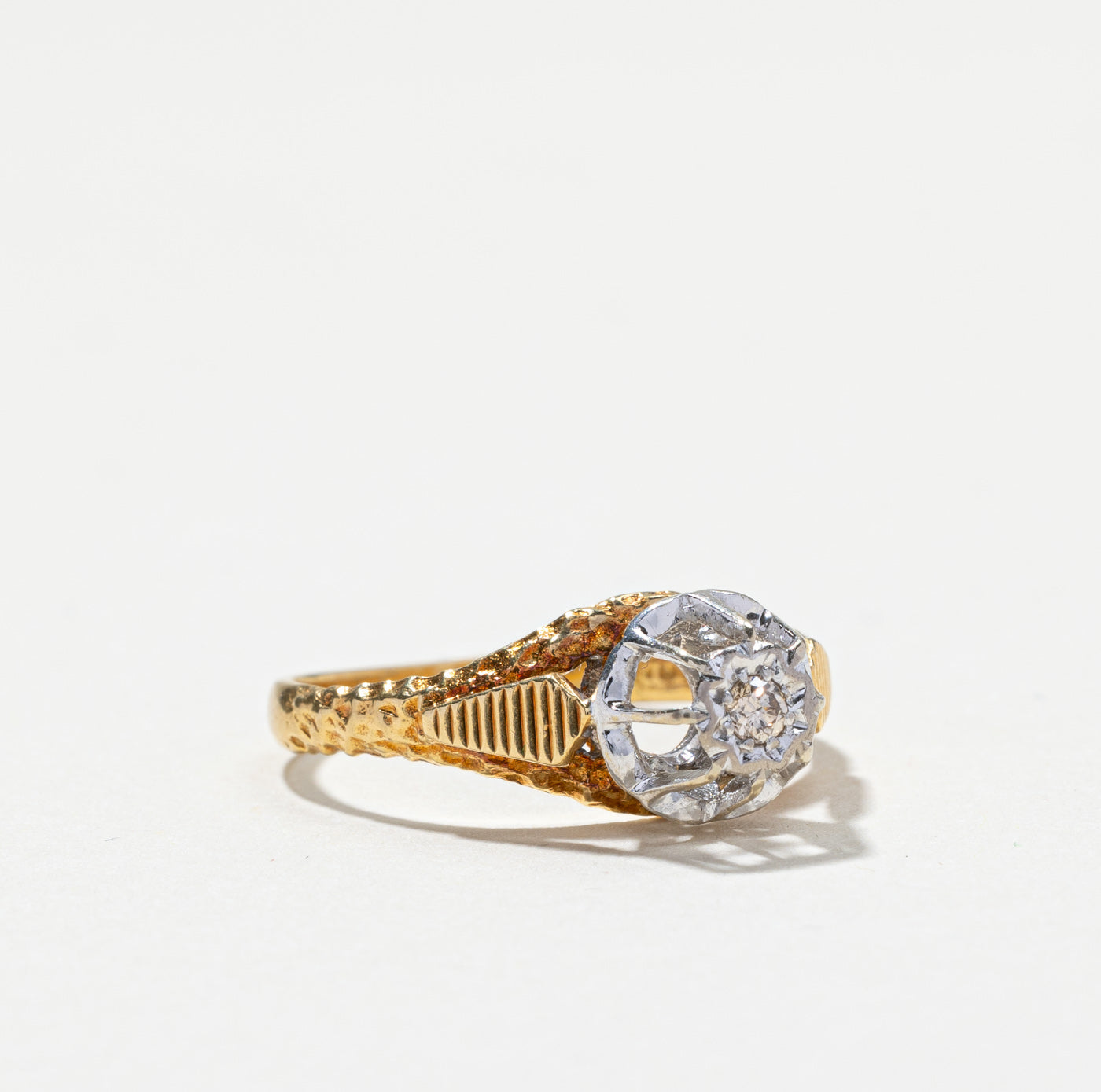 High Set Solitaire Diamond Ring | 0.03ct | SZ 7 |