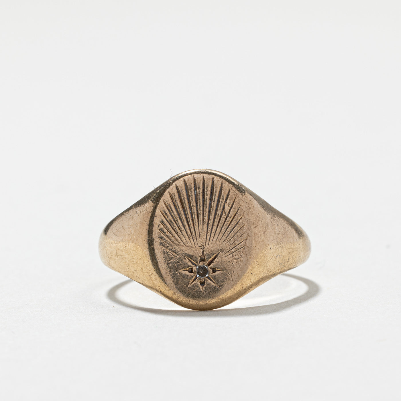 1966 London Diamond Signet Ring | 0.01ct | SZ 9.25 |