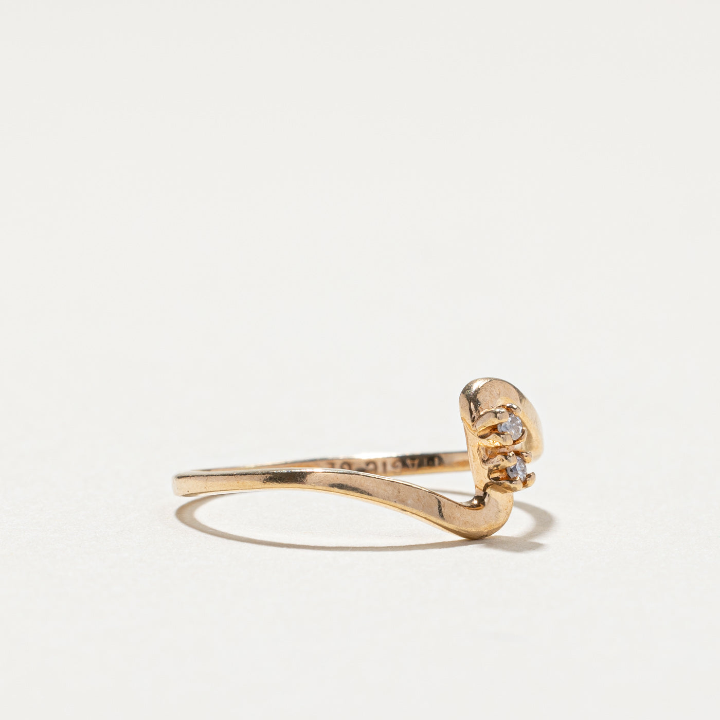 Bague sertie de diamants | 0,02 ct | Taille 5 |