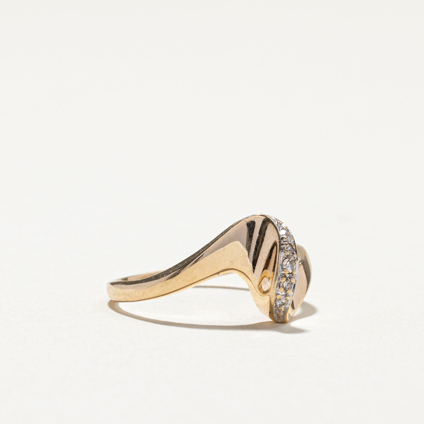 Bague sertie de diamants | 0,03 ct | Taille 5,75 |
