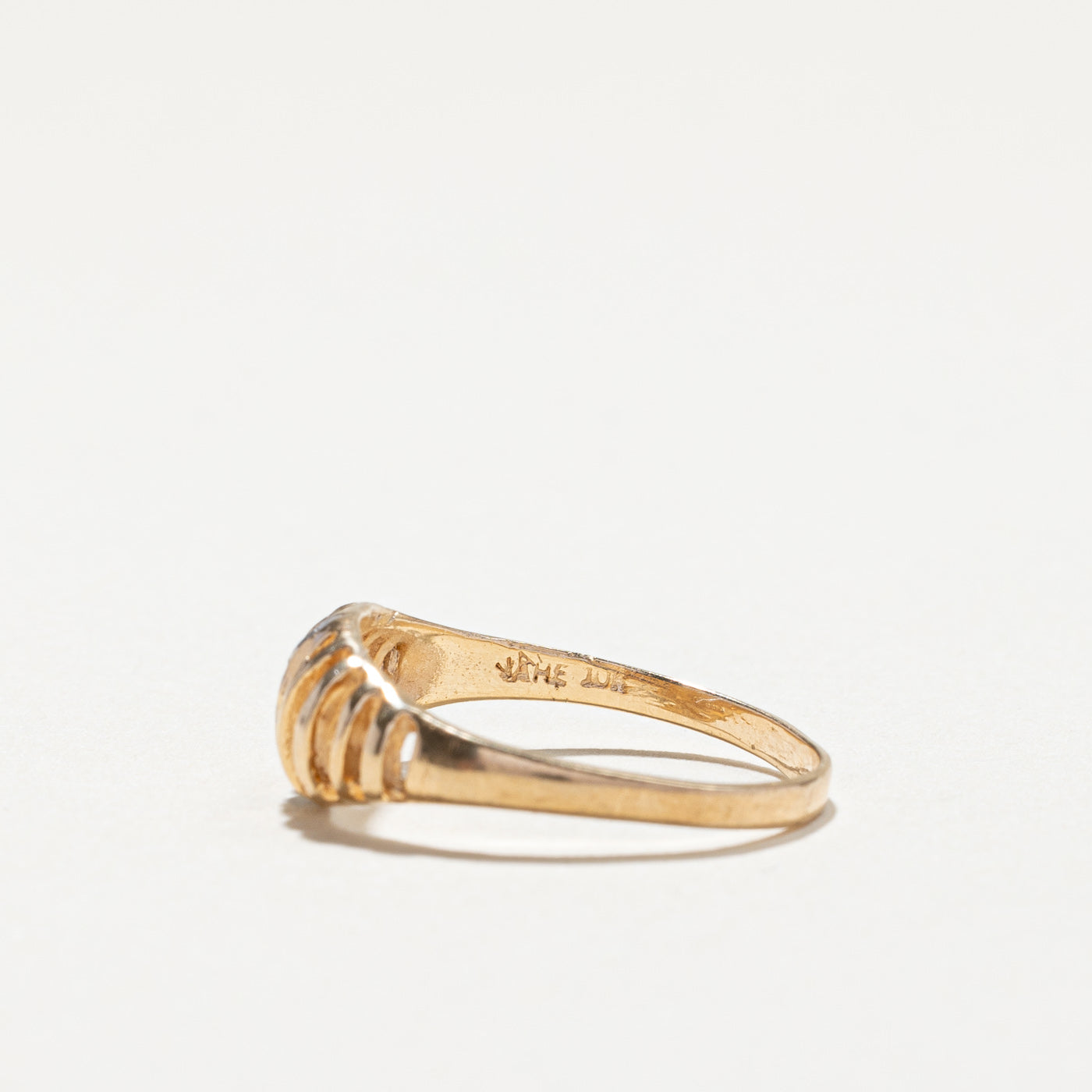 Textured Diamond Ring | 0.01ct | SZ 7.5 |