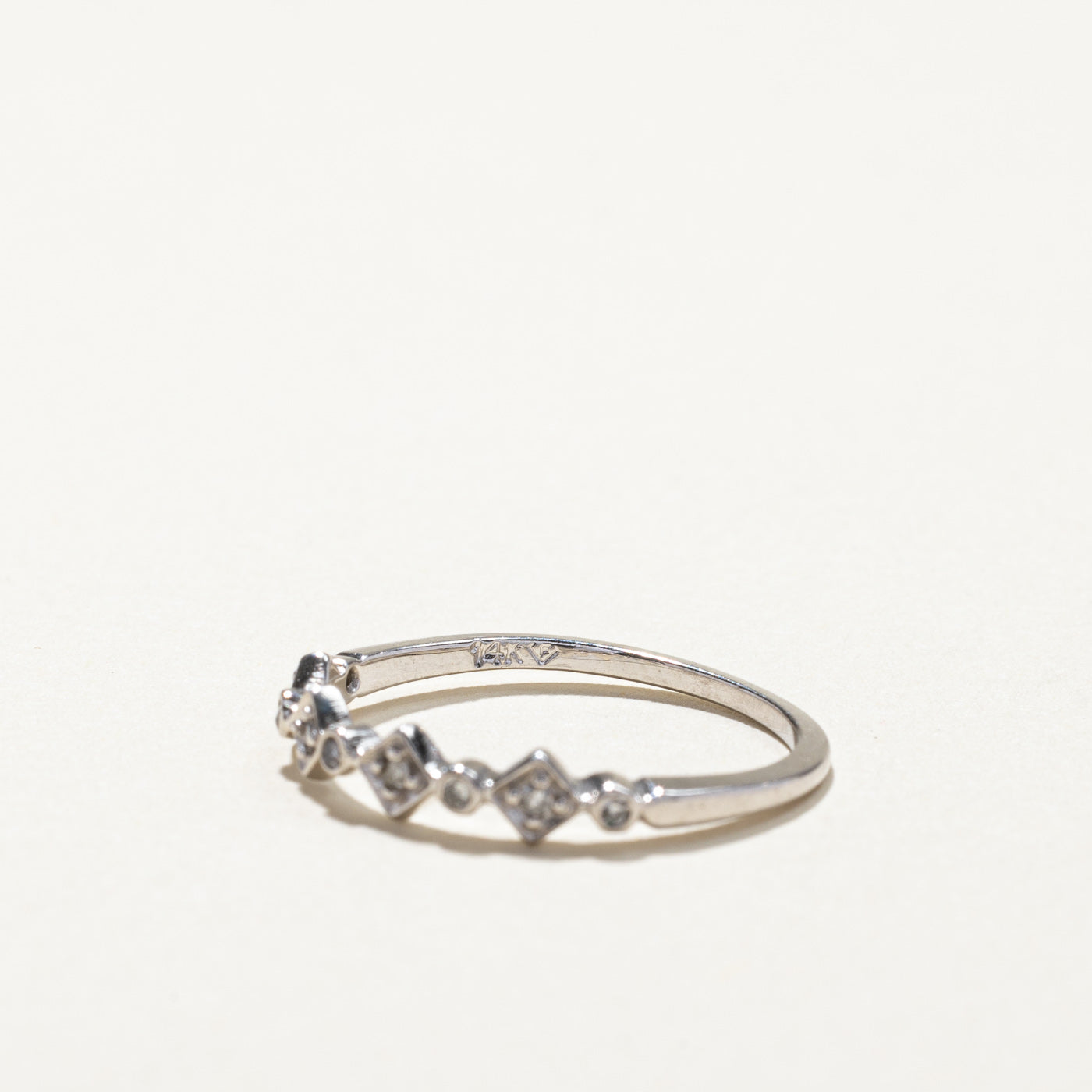Bague en diamant texturé | 0,07 ct | Taille 7 |