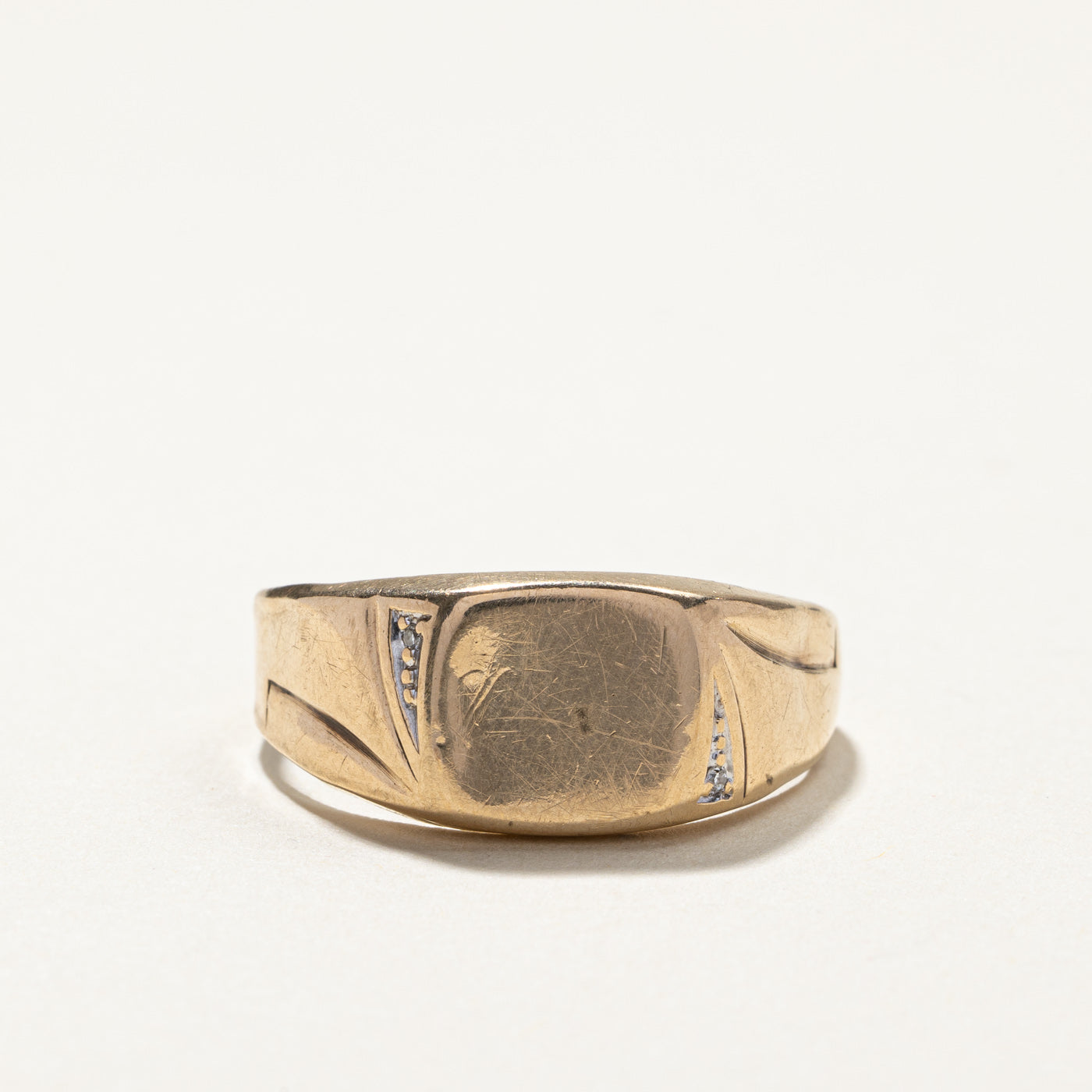 Diamond Signet Ring | 0.01ctw | SZ 13.75 |