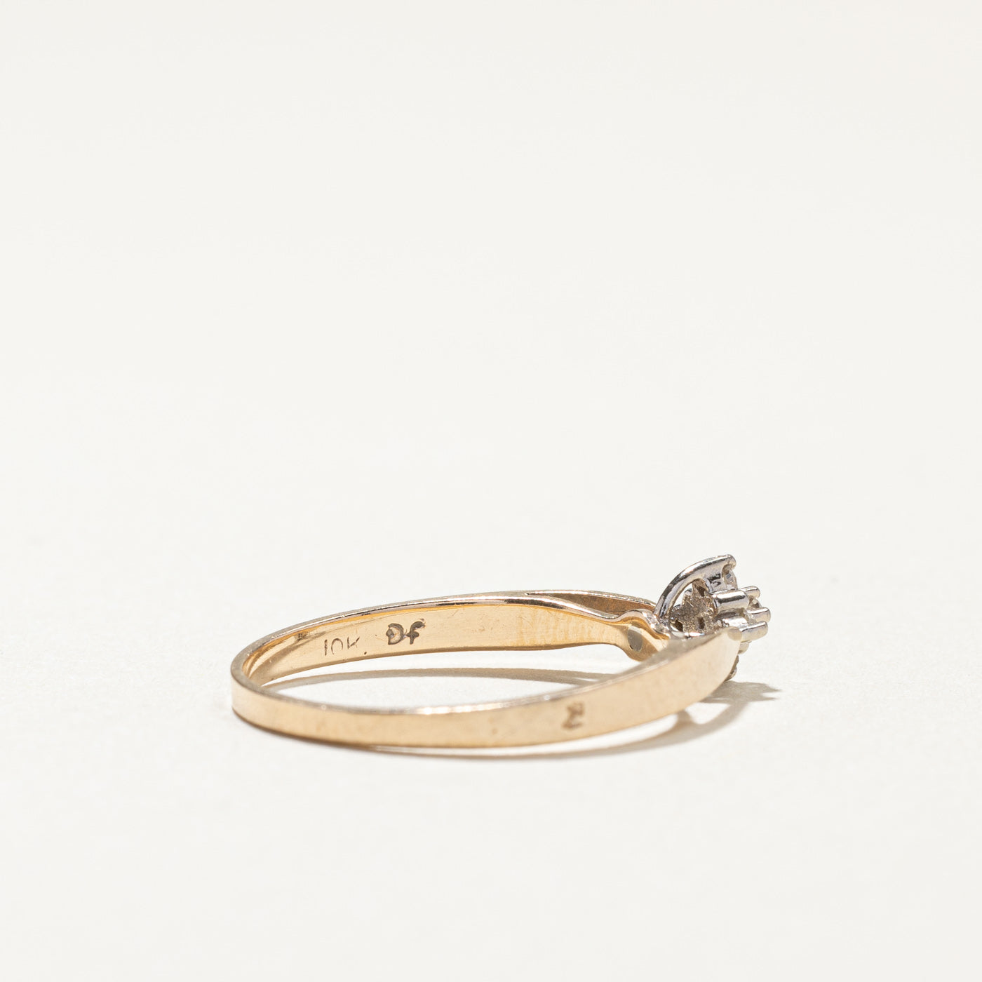 Bague en diamants en grappe | 0,03 ct | Taille 6,5 |