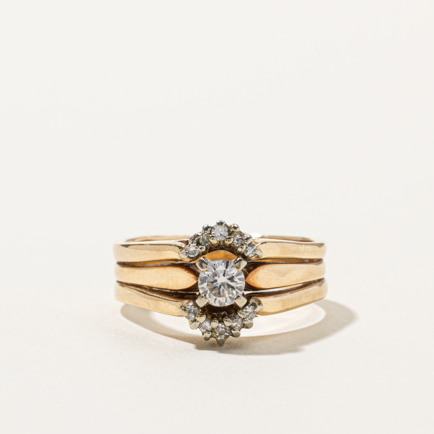Cluster Diamond Soldered Ring | 0.34ctw | SZ 8.5 |