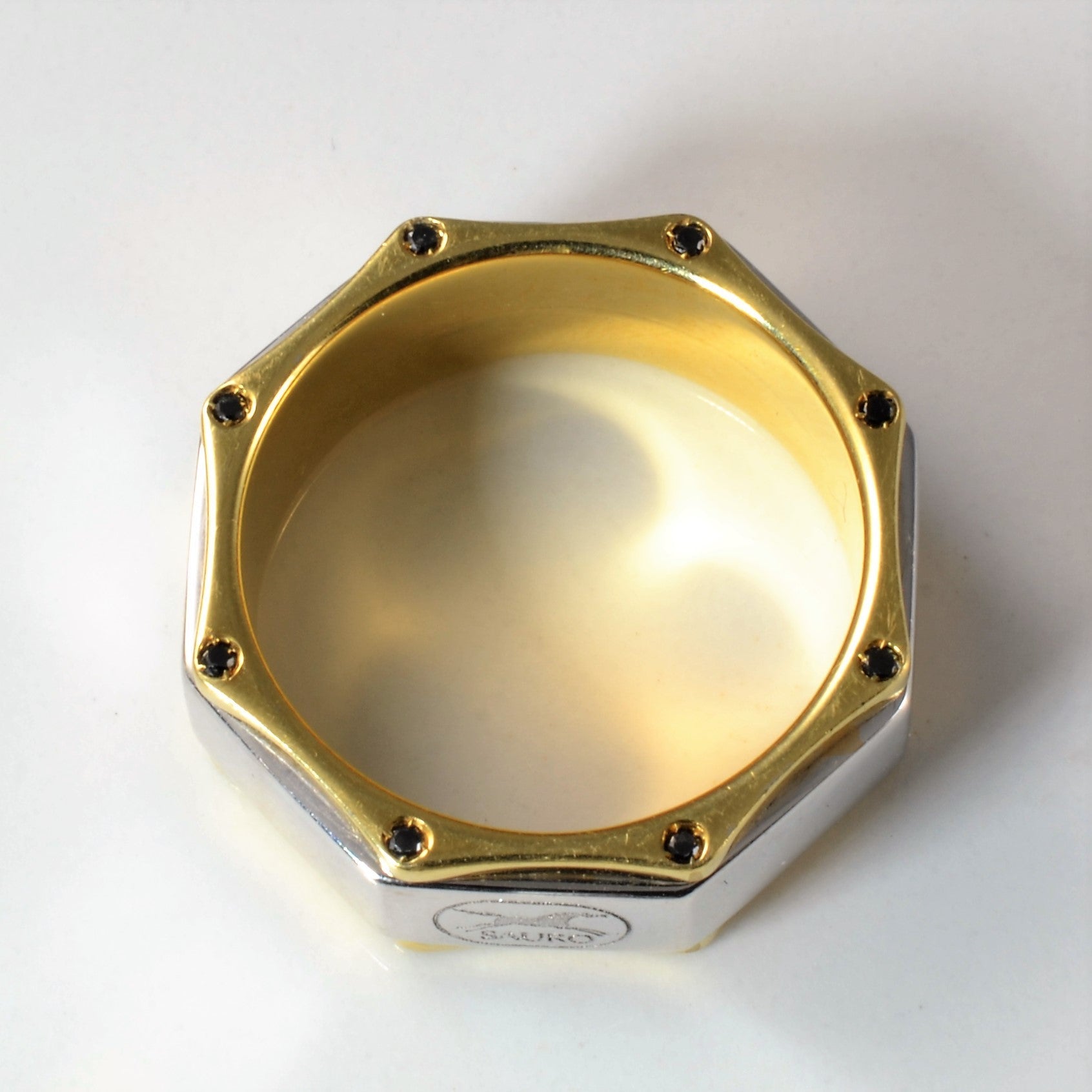 'Sauro' Two Tone Gold Spinner Ring | SZ 10 | - 100 Ways