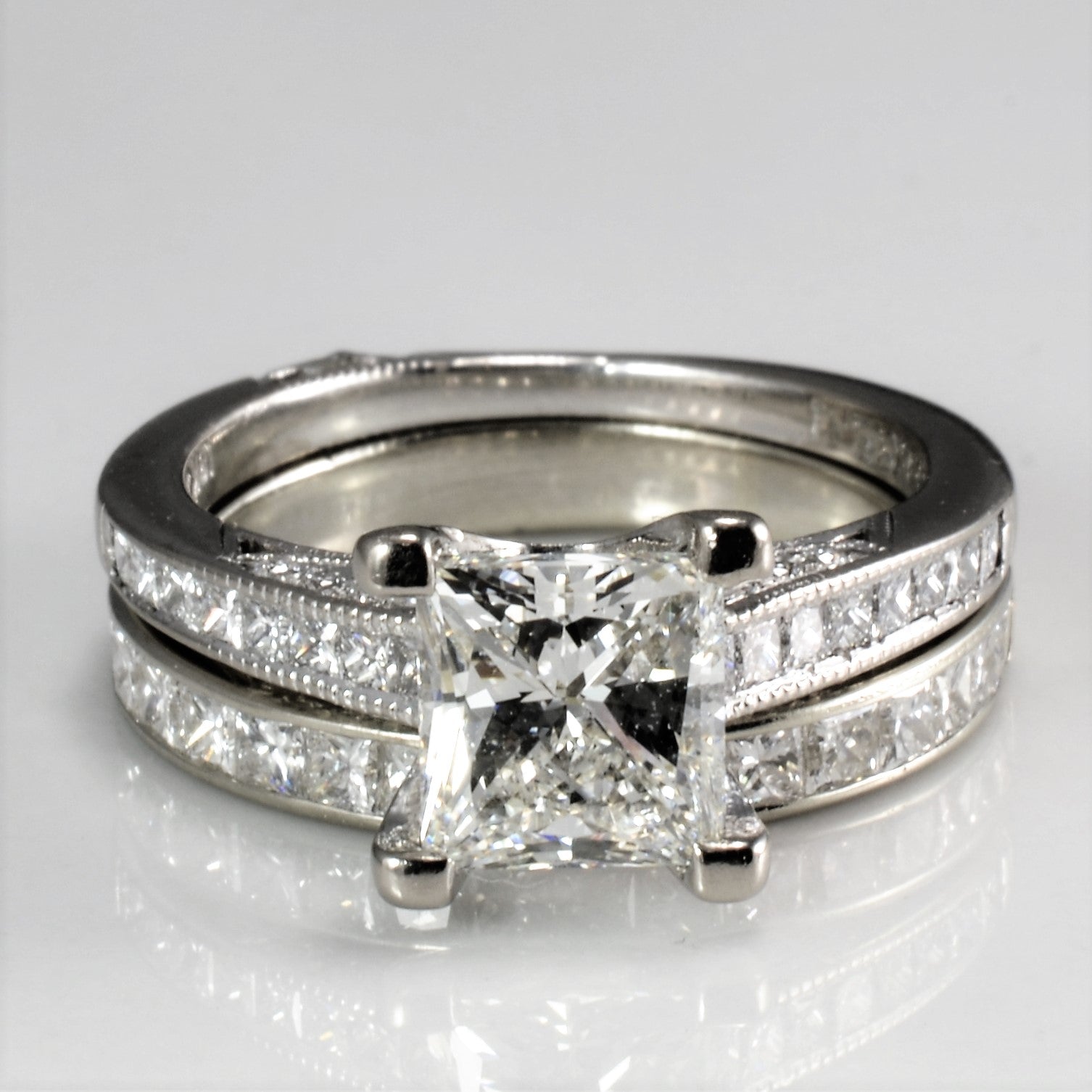 'Tacori' Cathedral Princess Diamond Wedding Set | 2.82 ctw, SZ 4.75 | - 100 Ways