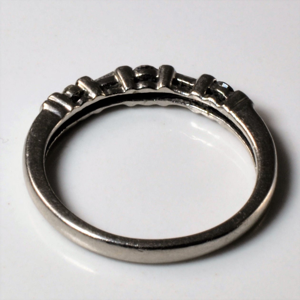 Tension Set Diamond Platinum Band | 0.25ctw | SZ 6.5 | - 100 Ways