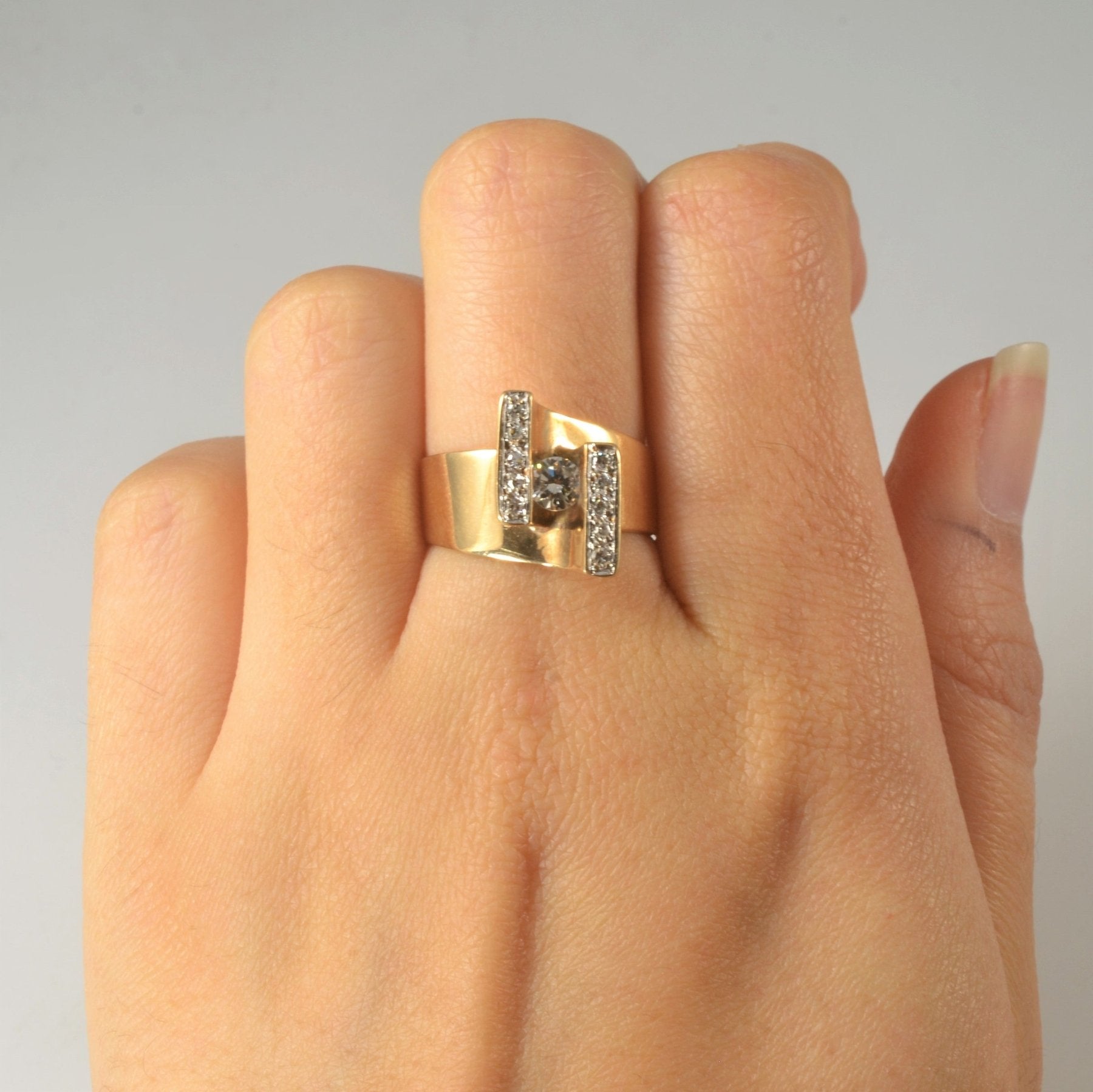 Tension Set Diamond Ring | 0.31ctw | SZ 7 | - 100 Ways