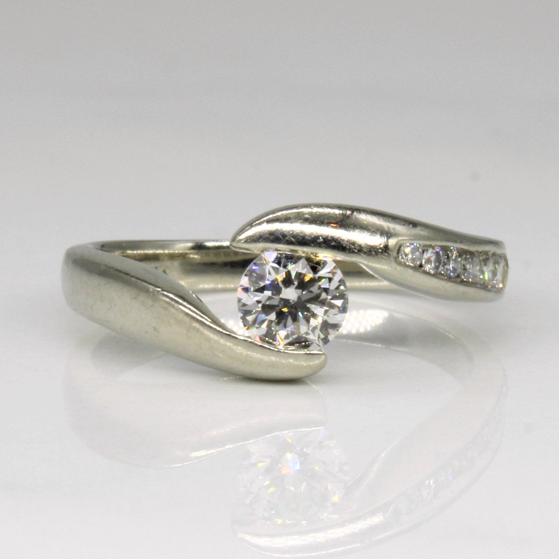 Tension Set Diamond Ring | 0.42ctw | SZ 5.25 | - 100 Ways