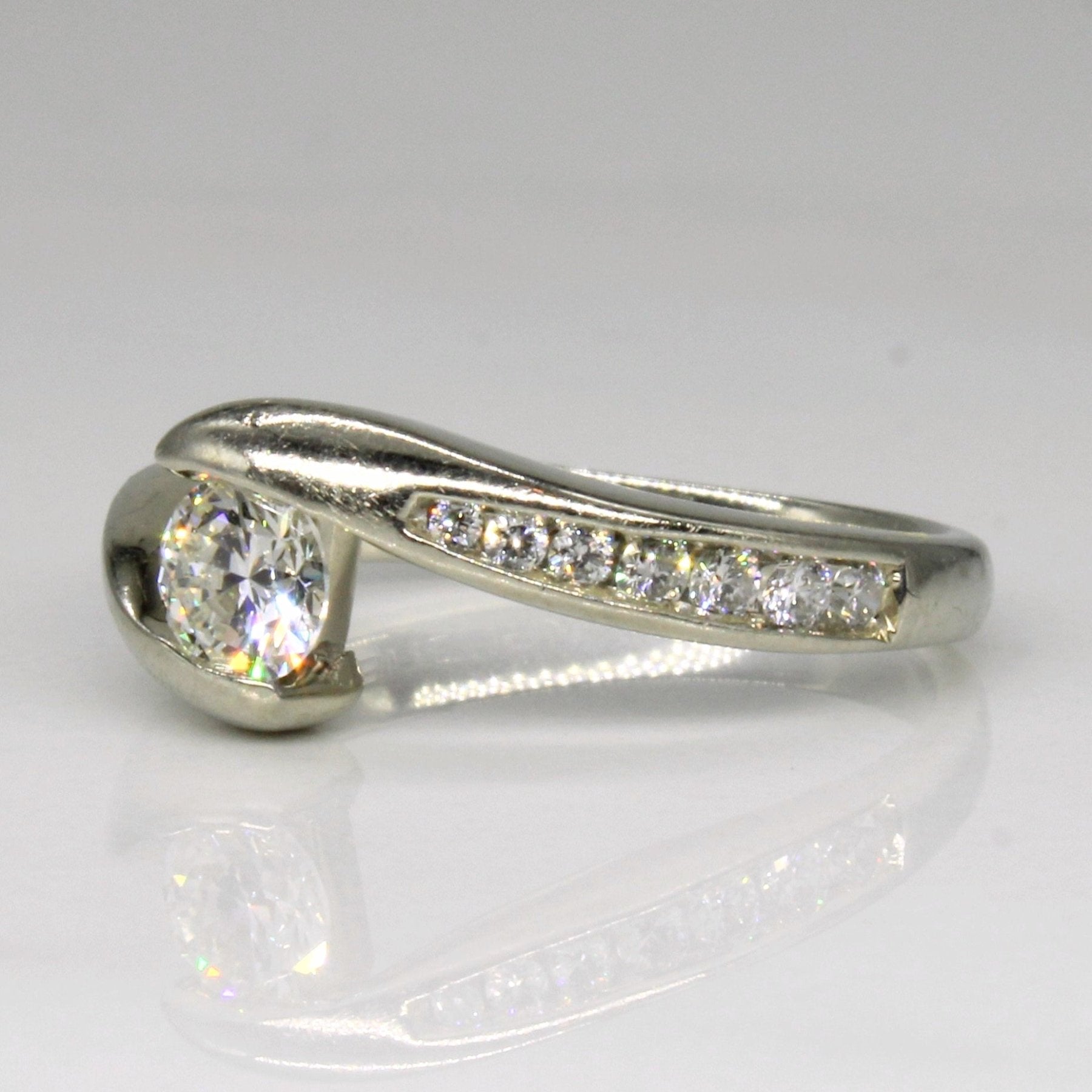 Tension Set Diamond Ring | 0.42ctw | SZ 5.25 | - 100 Ways