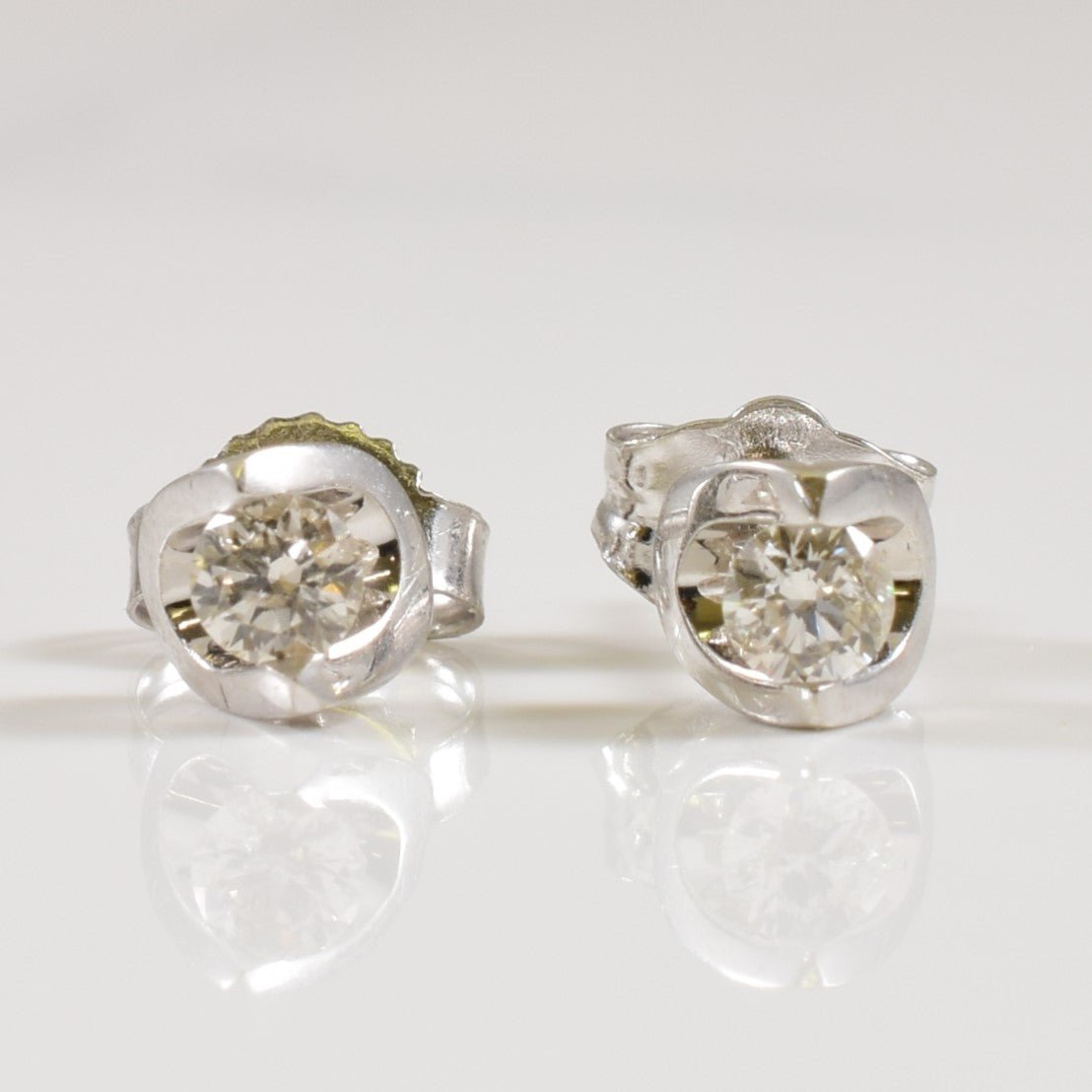 Tension Set Diamond Stud Earrings | 0.14ctw | - 100 Ways