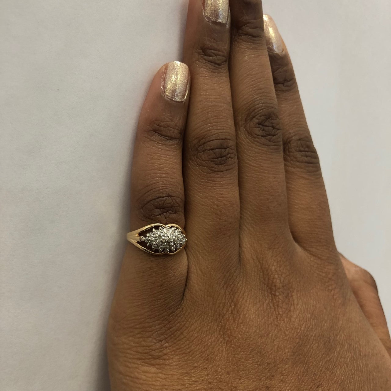 Cluster Diamond Split Shank Ring | 0.14ctw | SZ 5 |