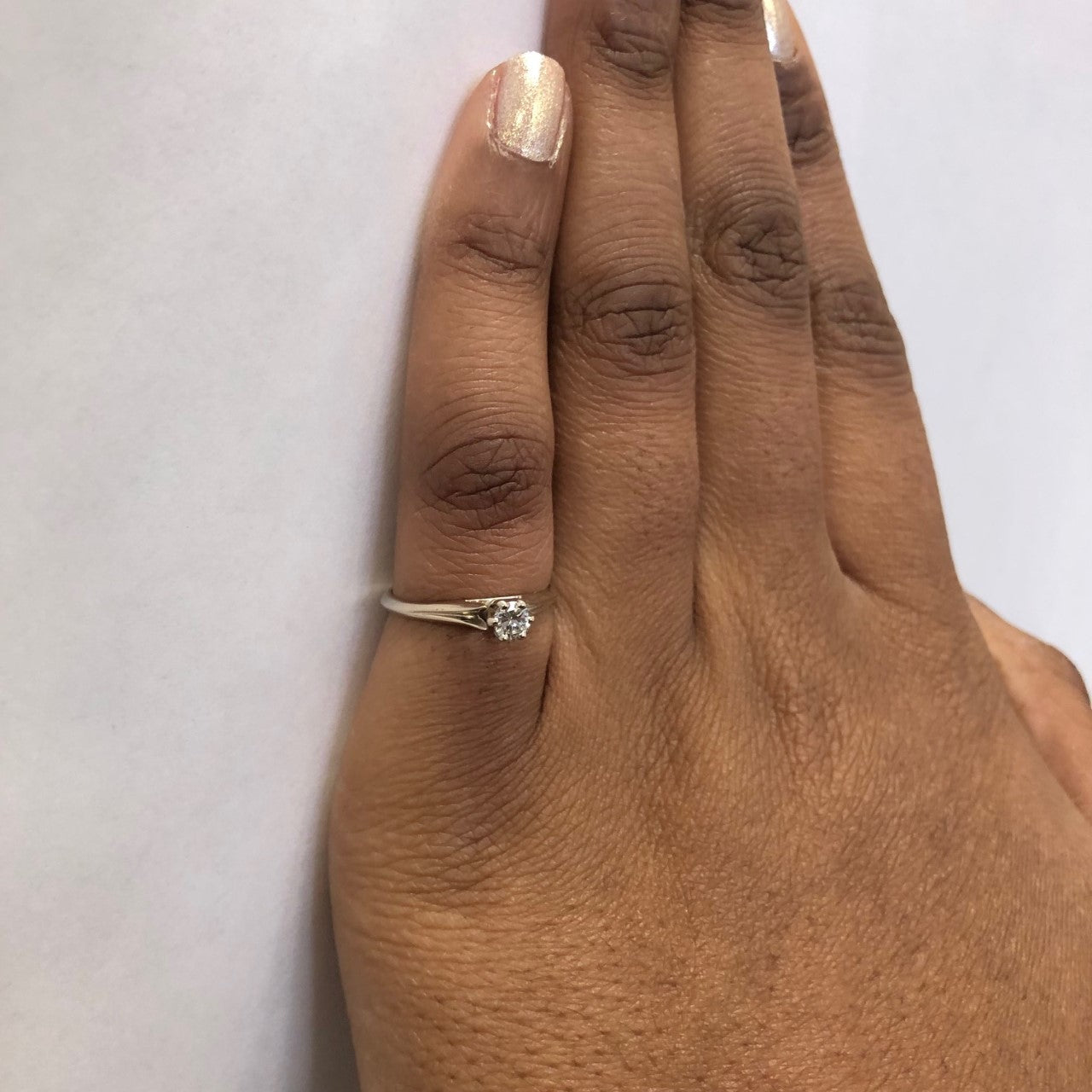 Solitaire Diamond Ring | 0.18ctw | SZ 6.25 |