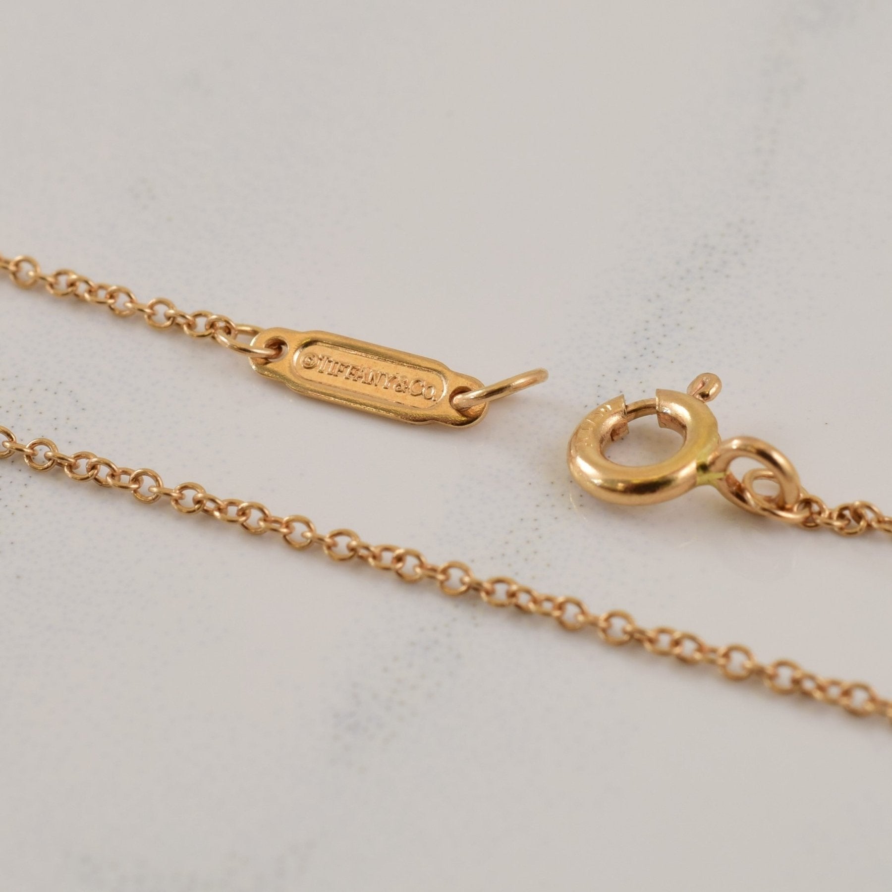 'Tiffany & Co.' 18k Rose Gold Necklace | 17" | Accent Amethyst - 100 Ways