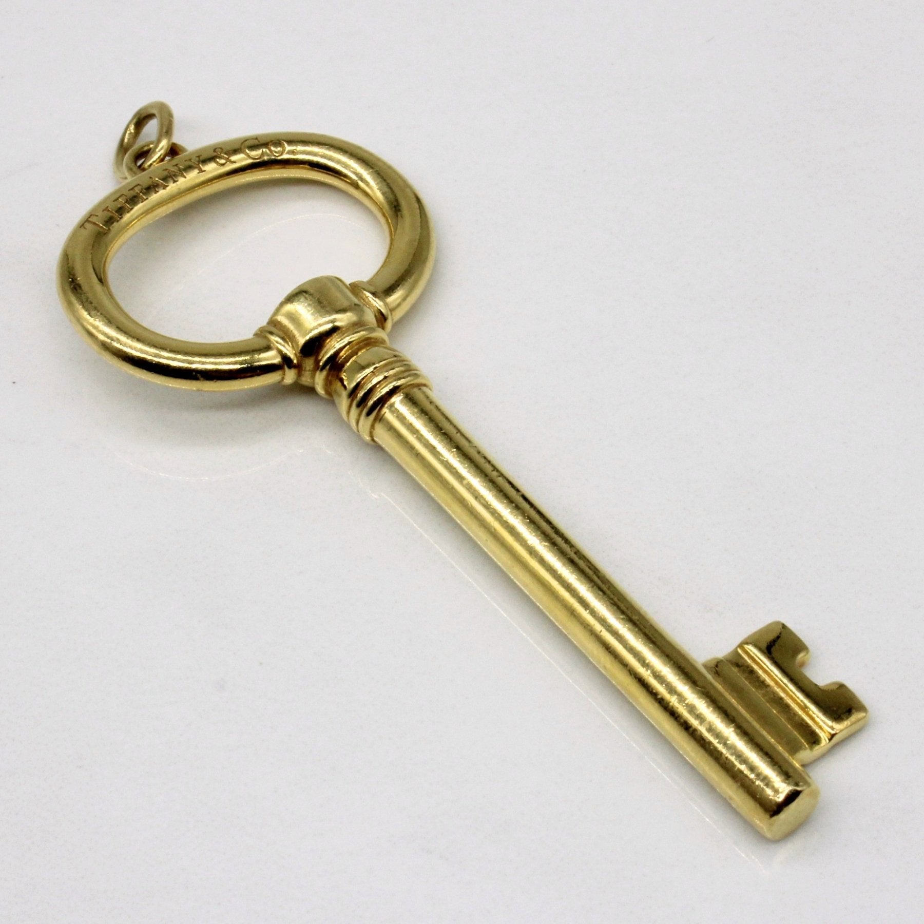 'Tiffany & Co' 18k Yellow Gold Key Pendant - 100 Ways