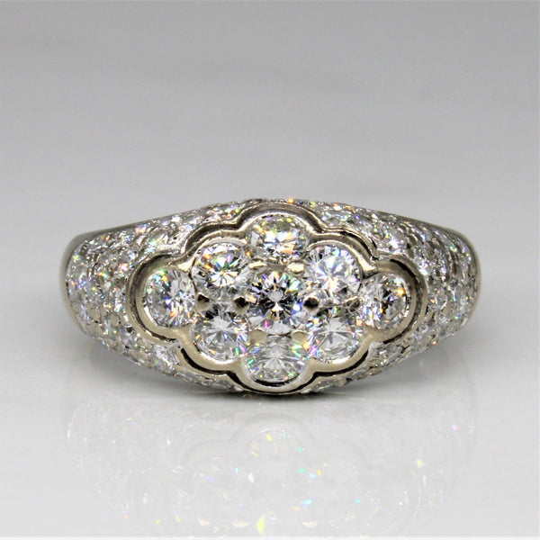'Tiffany & Co.' Diamond Pave Dome Ring | 1.50ctw | SZ 6.5 |