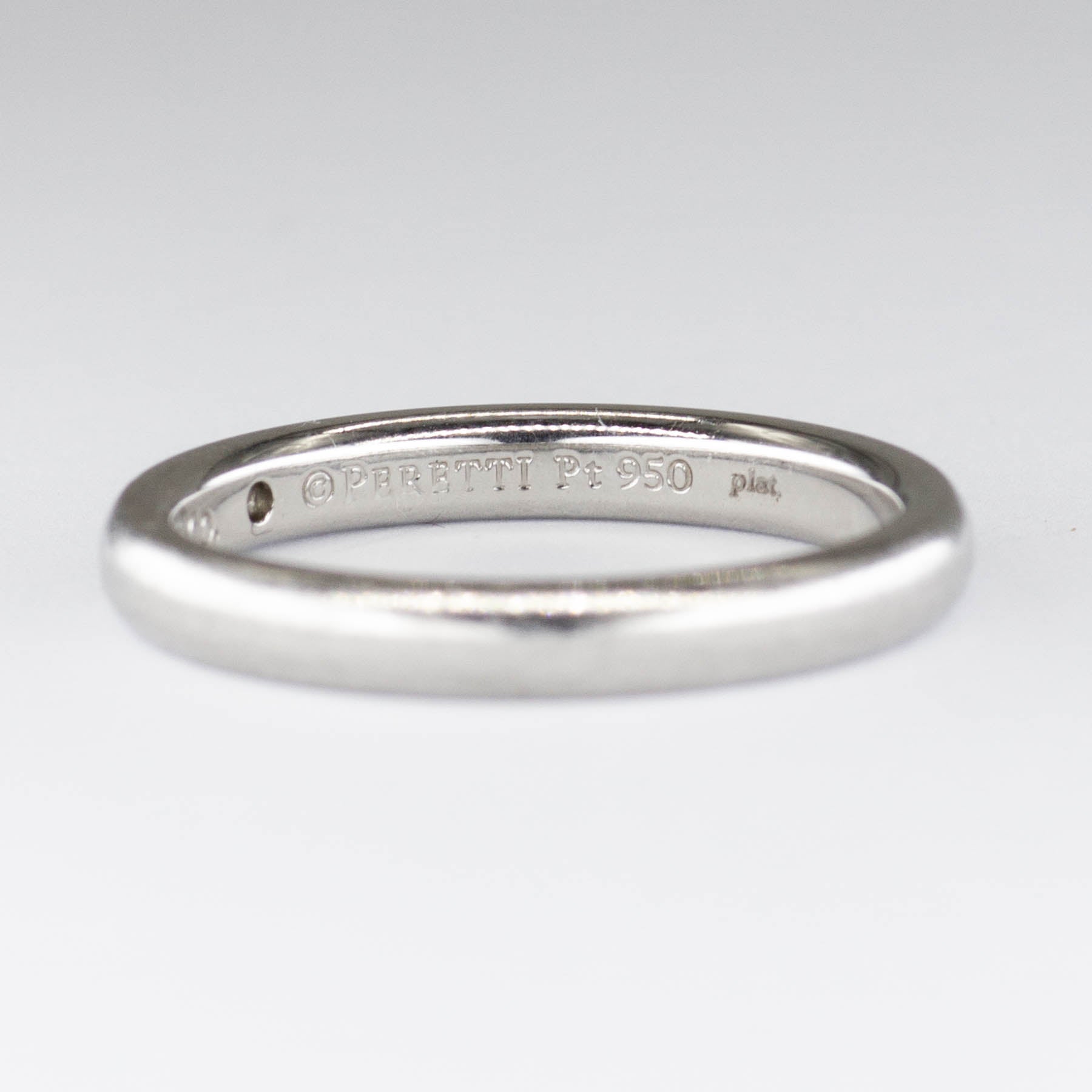 'Tiffany & Co.' Elsa Peretti Platinum Band Ring with Diamond | 0.02ctw | SZ 6 - 100 Ways