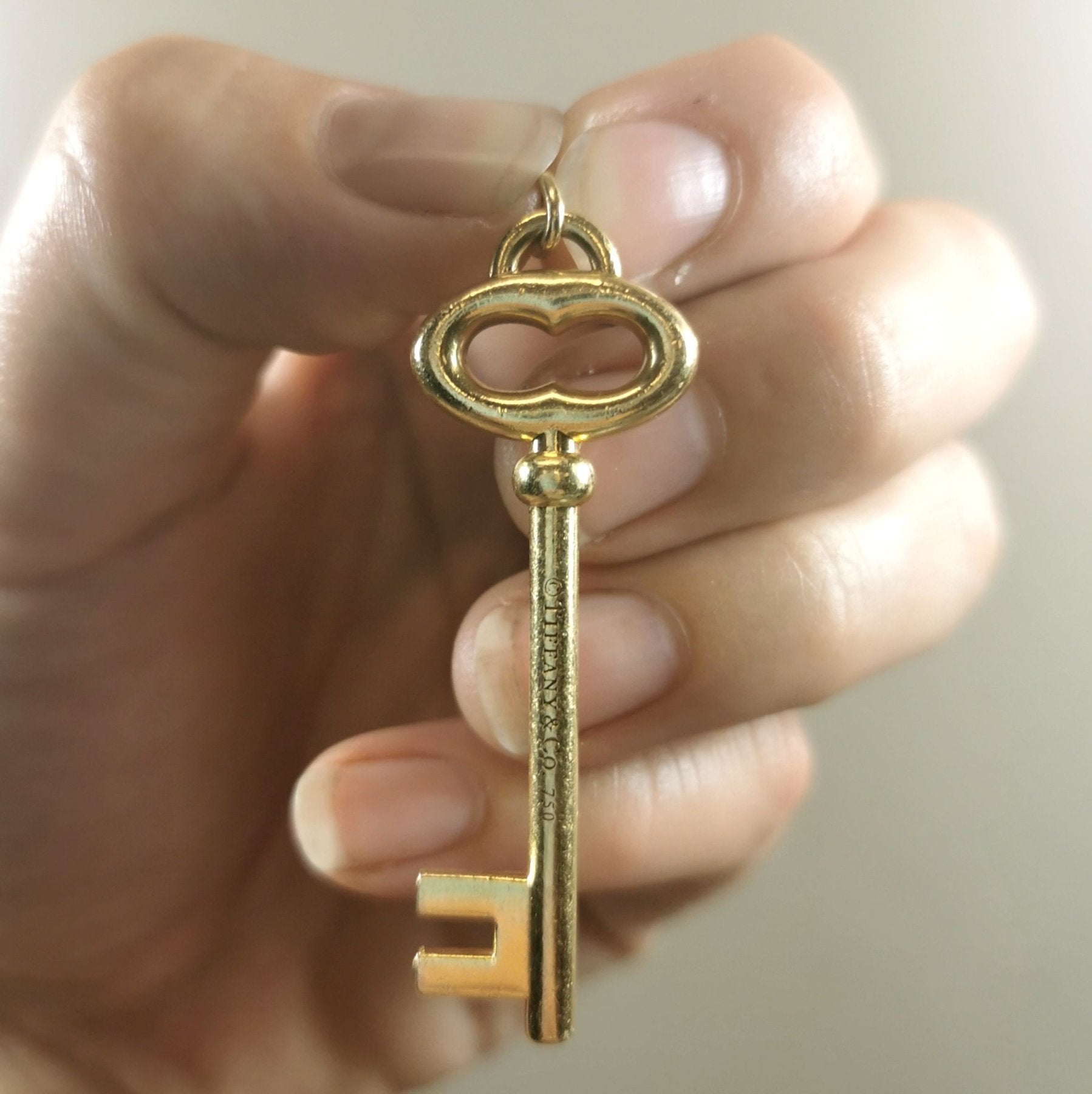 'Tiffany & Co.' Large Oval Key Pendant - 100 Ways