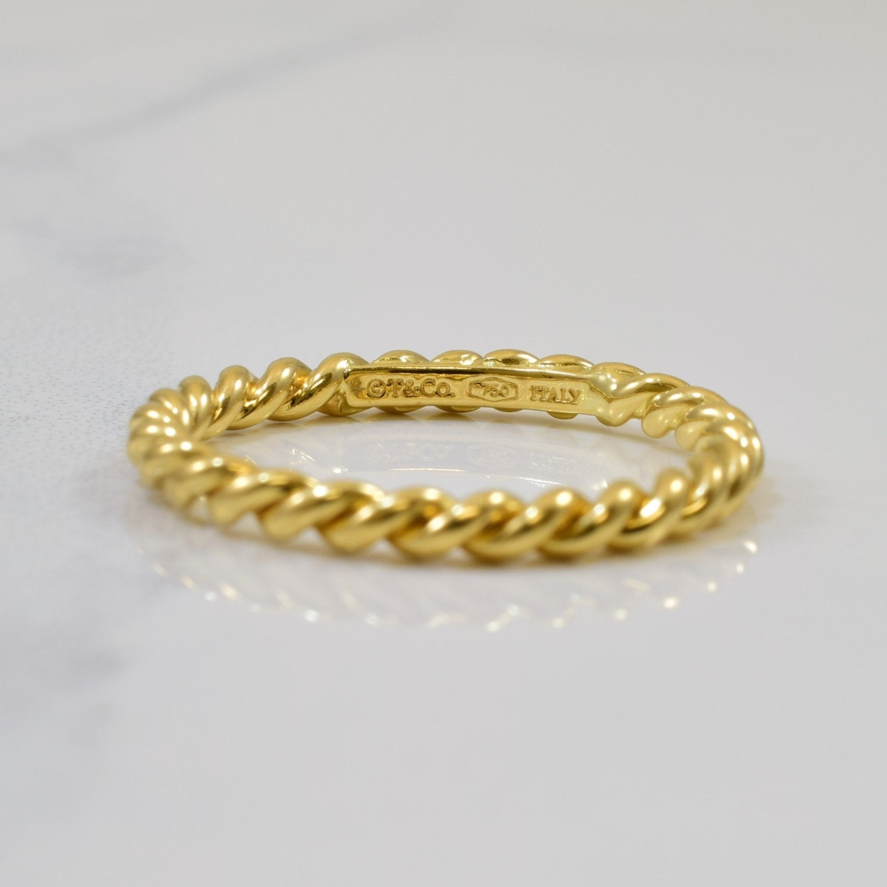 'Tiffany & Co' Narrow Twist Band | SZ 6.5 | - 100 Ways