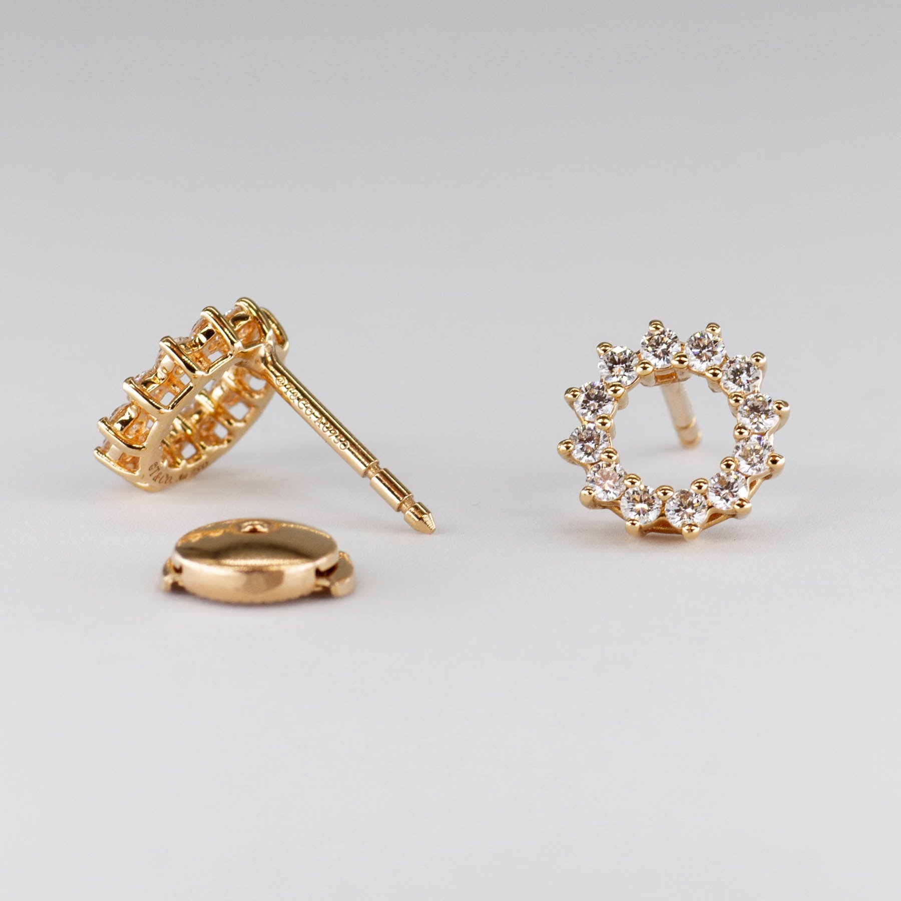 'Tiffany & Co.' Open Circle 18k Rose Gold Diamond Earrings | 0.46ctw - 100 Ways