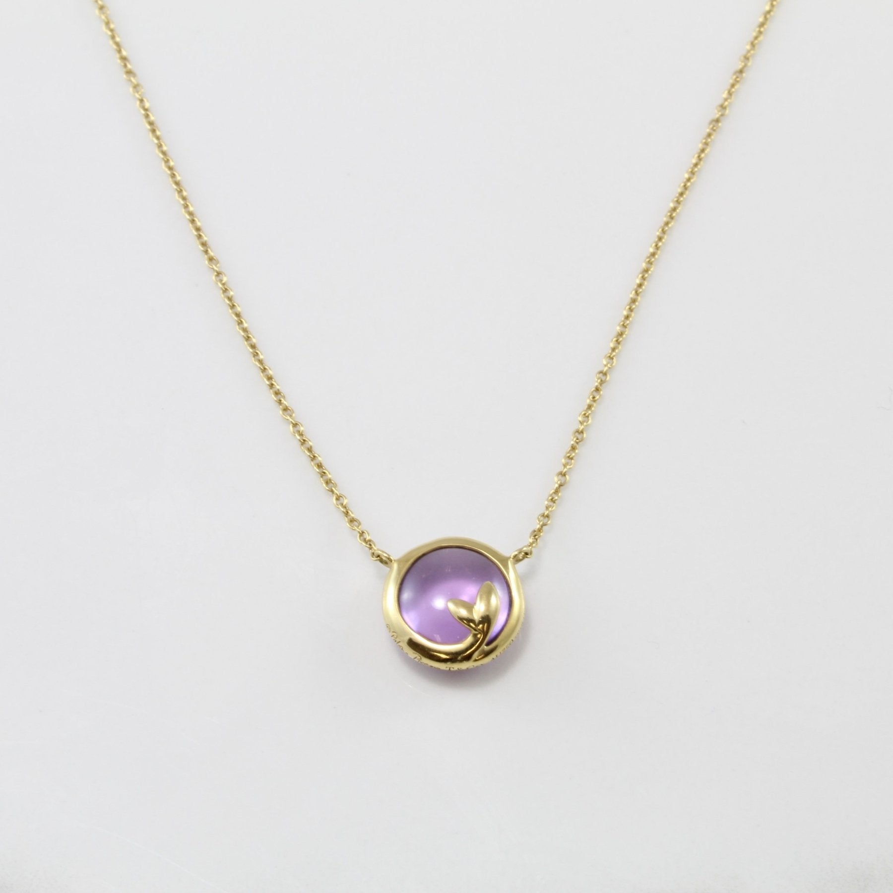 'Tiffany & Co.' Paloma Picasso Olive Leaf Amethyst Necklace | 3.00 ct | 18" | - 100 Ways