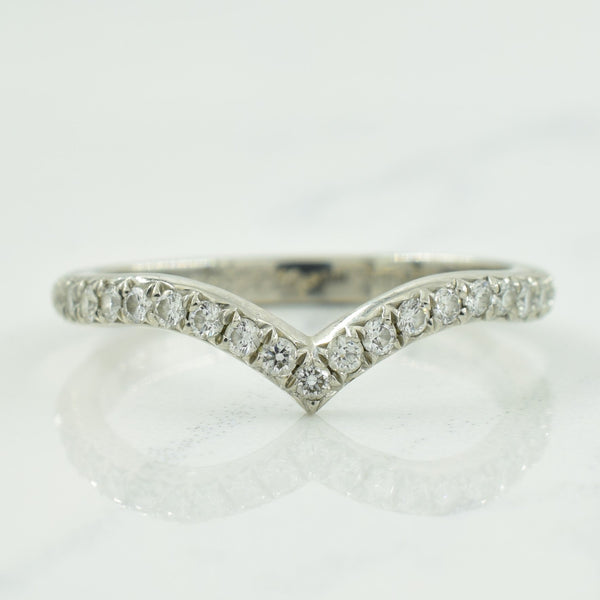 'Tiffany & Co' Platinum Diamond Chevron Ring | 0.21ctw | SZ 5.5 |