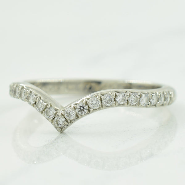 'Tiffany & Co' Platinum Diamond Chevron Ring | 0.21ctw | SZ 5.5 |