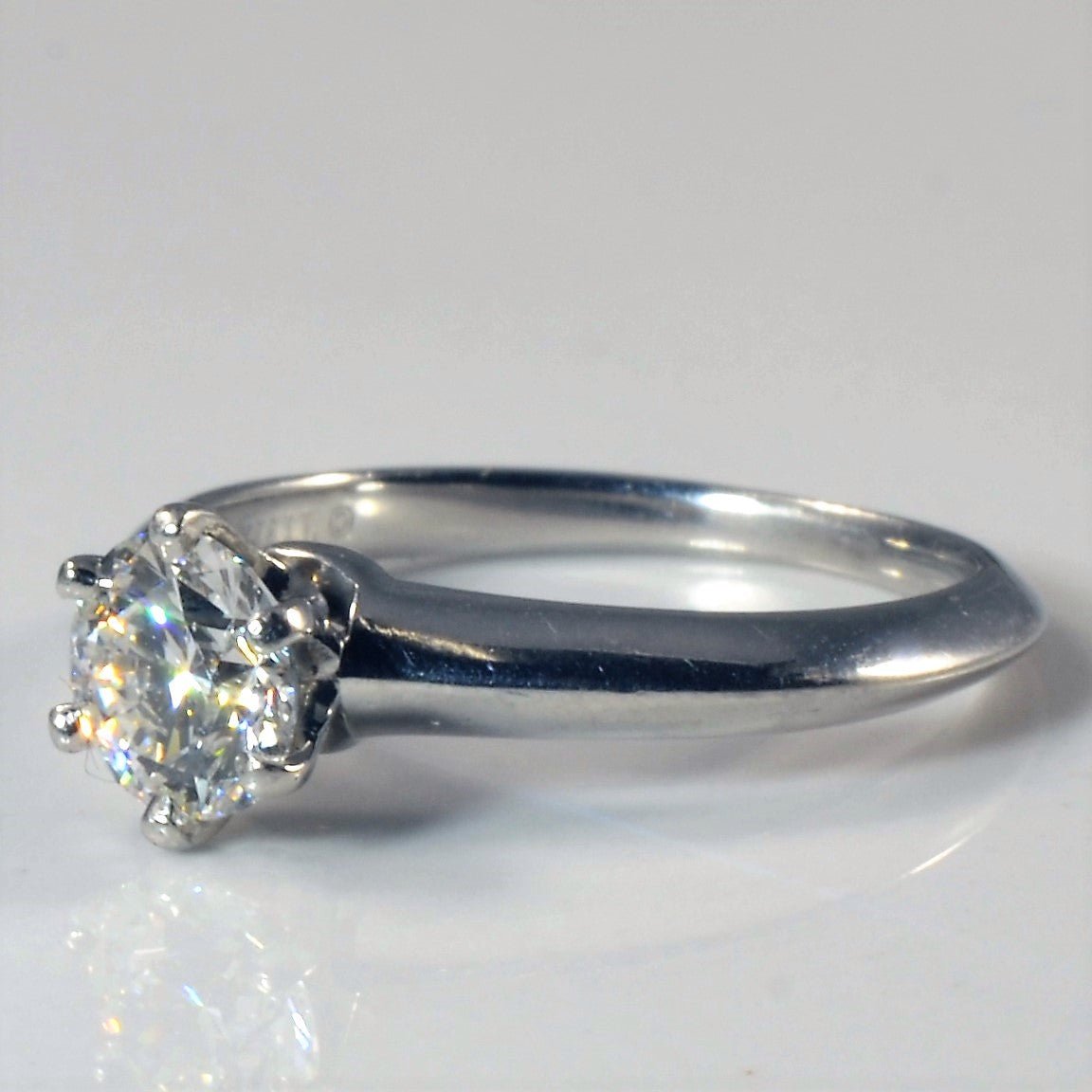 'Tiffany & Co.' Platinum Solitaire Engagement Ring | 0.71ct | SZ 4.75 | - 100 Ways
