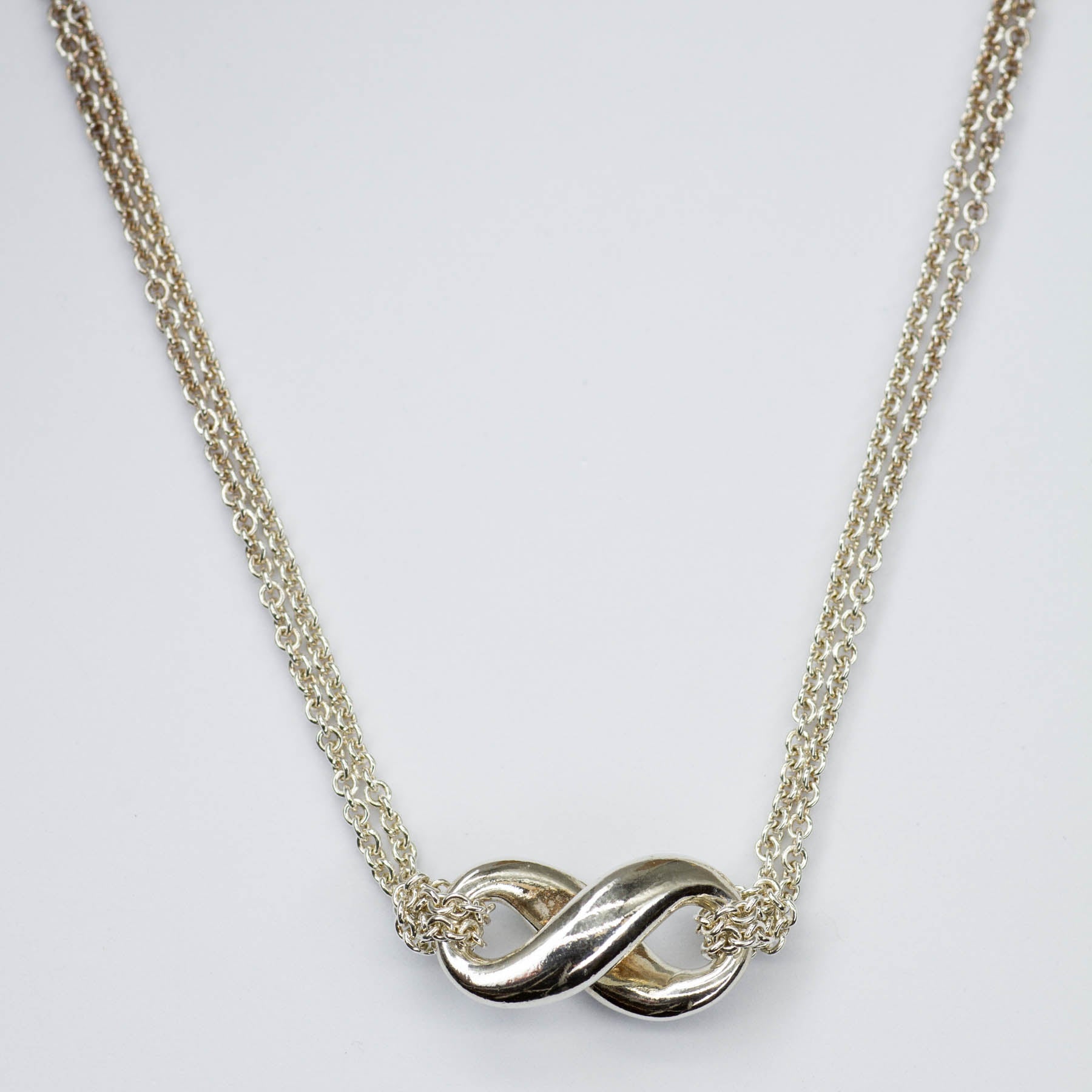 'Tiffany & Co.' Silver 925 Infinity Necklace | 16" | - 100 Ways