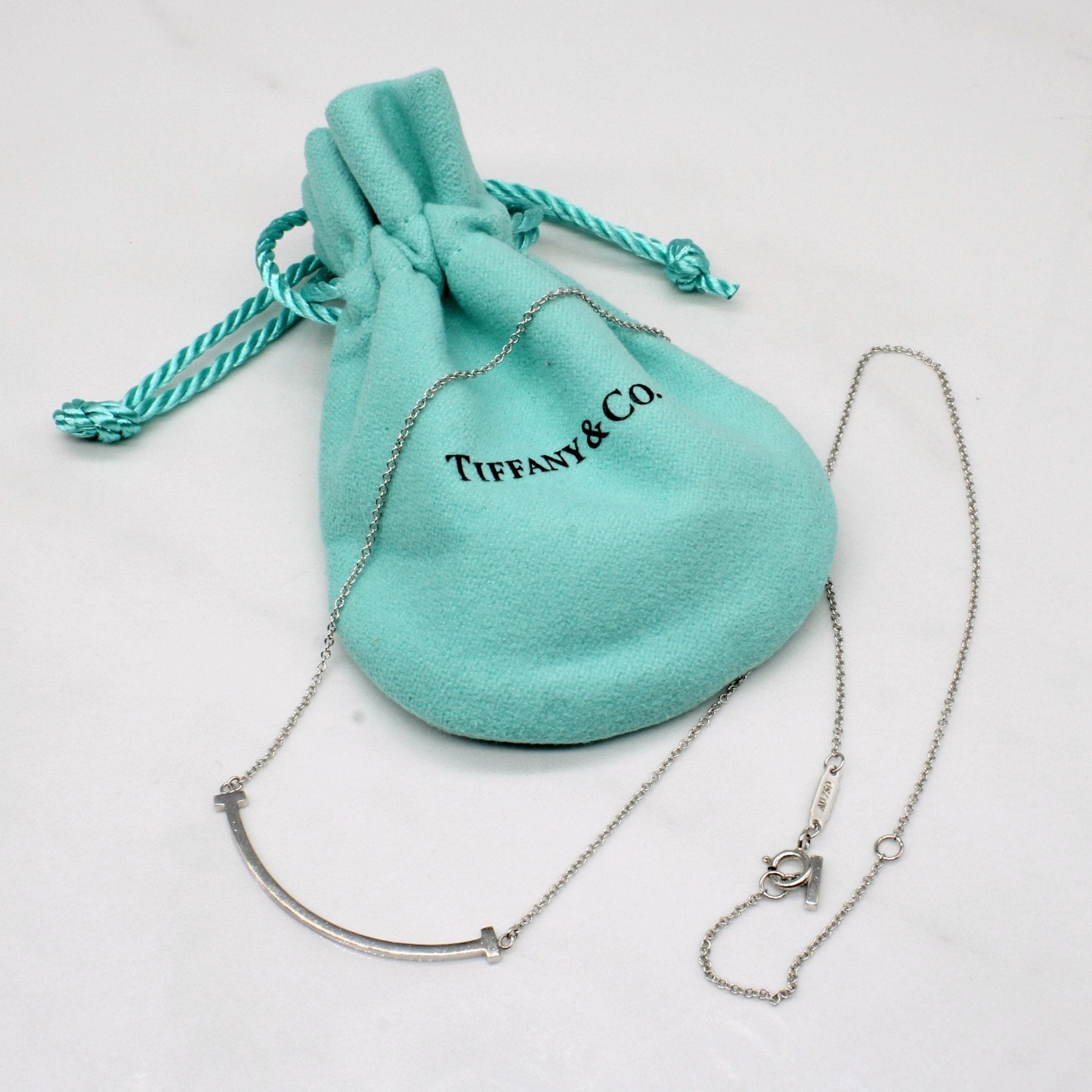 'Tiffany & Co' Smile Pendant Necklace | 18" | - 100 Ways