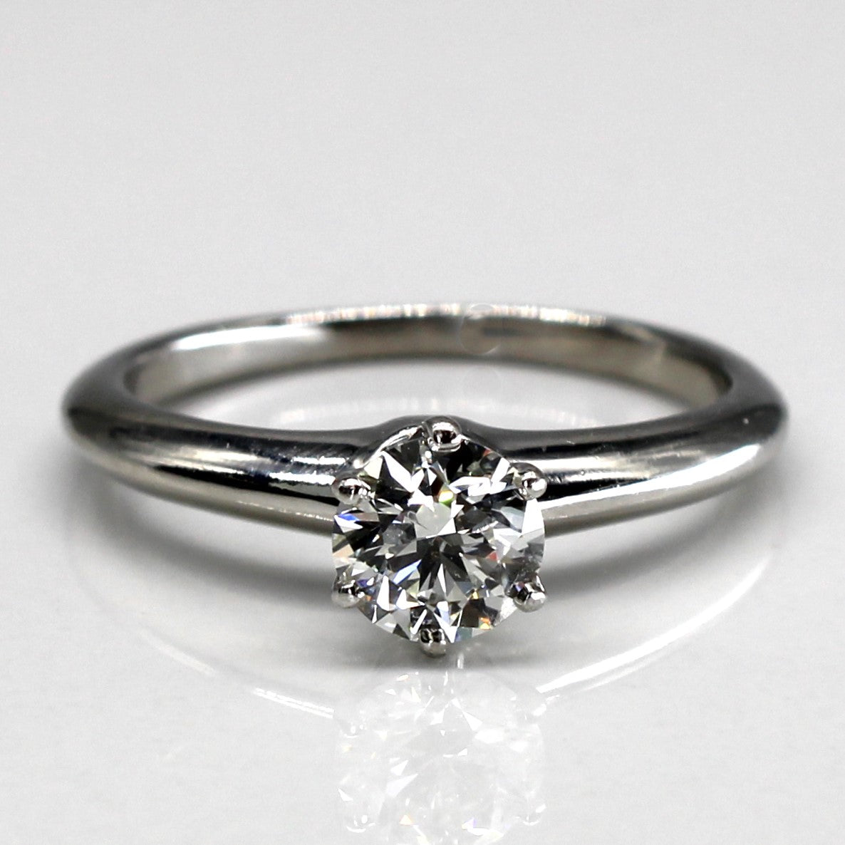'Tiffany & Co.' Solitaire Diamond Engagement Ring | 0.60ct | SZ 6.25 | - 100 Ways