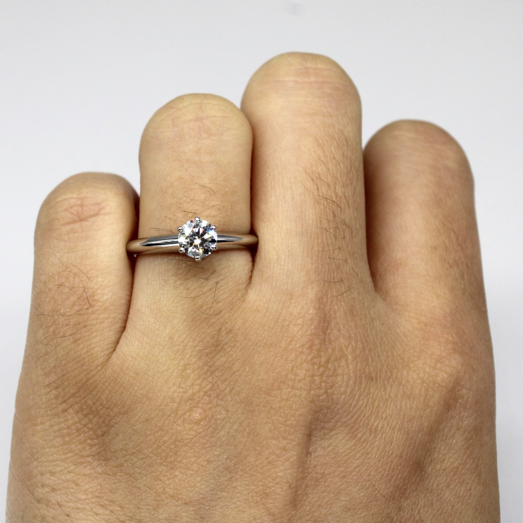 'Tiffany & Co.' Solitaire Diamond Engagement Ring | 0.60ct | SZ 6.25 | - 100 Ways