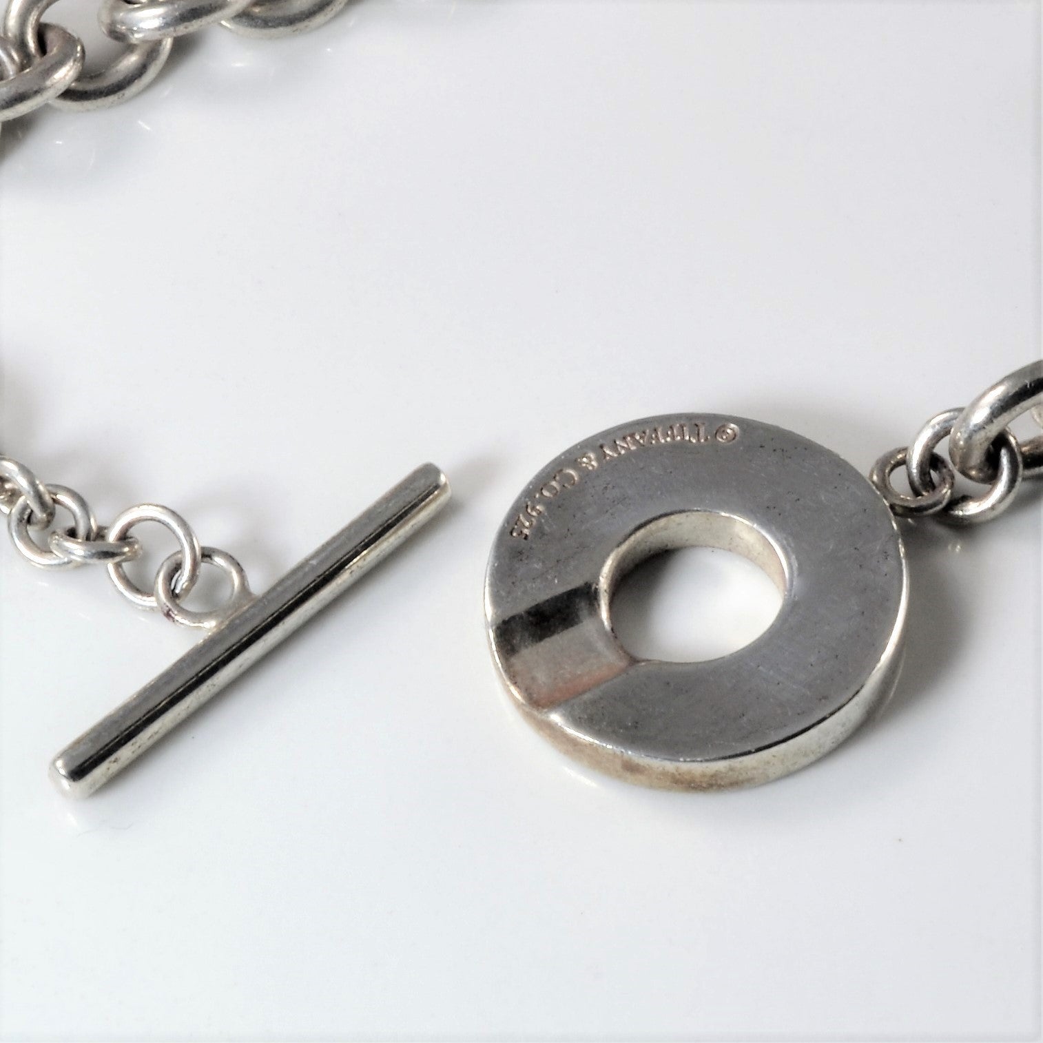 'Tiffany & Co.' Sterling Silver Charm Bracelet With Charms | 7.5" | - 100 Ways