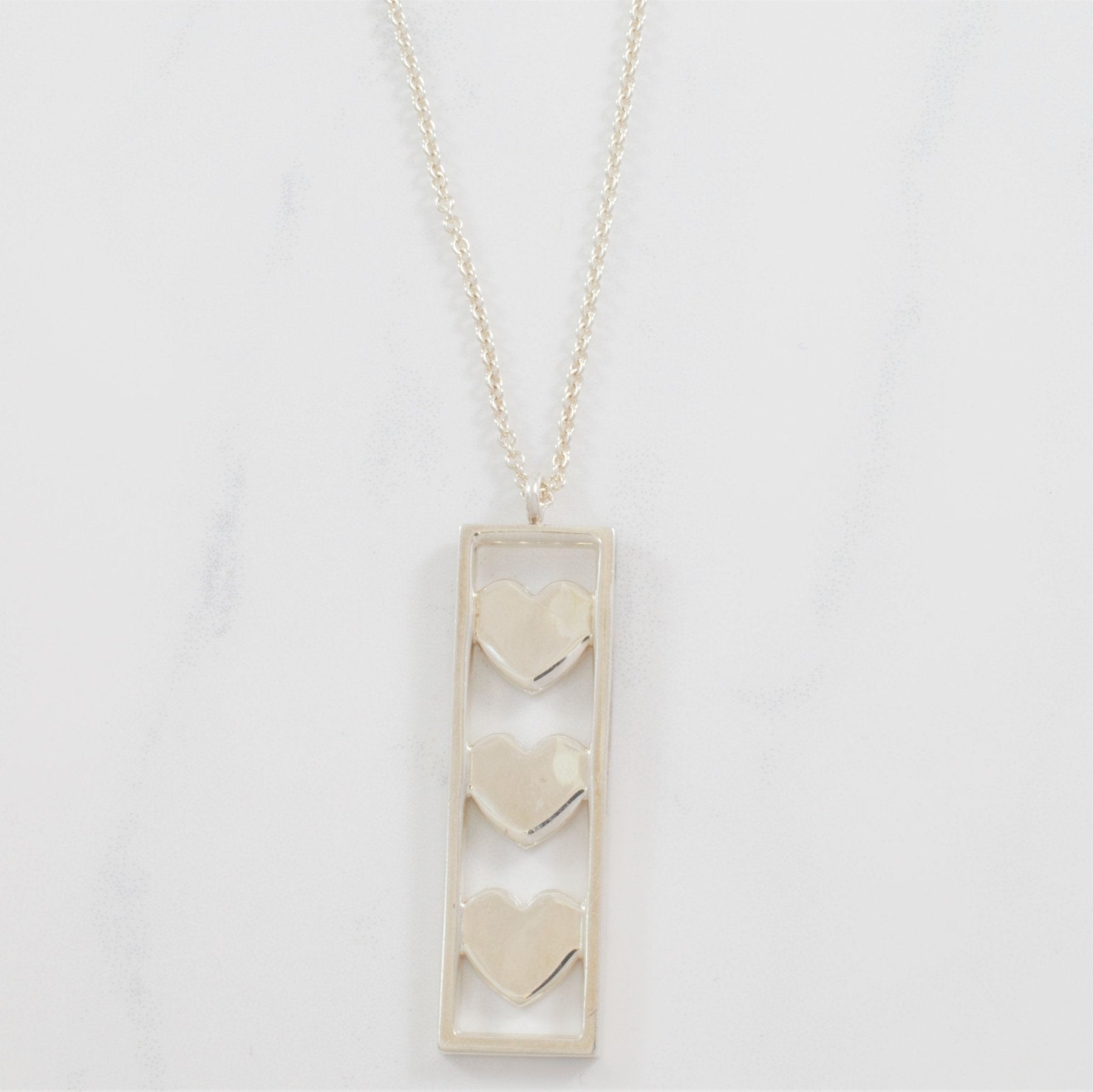 'Tiffany & Co.' Triple Heart Bar Necklace | SZ 16