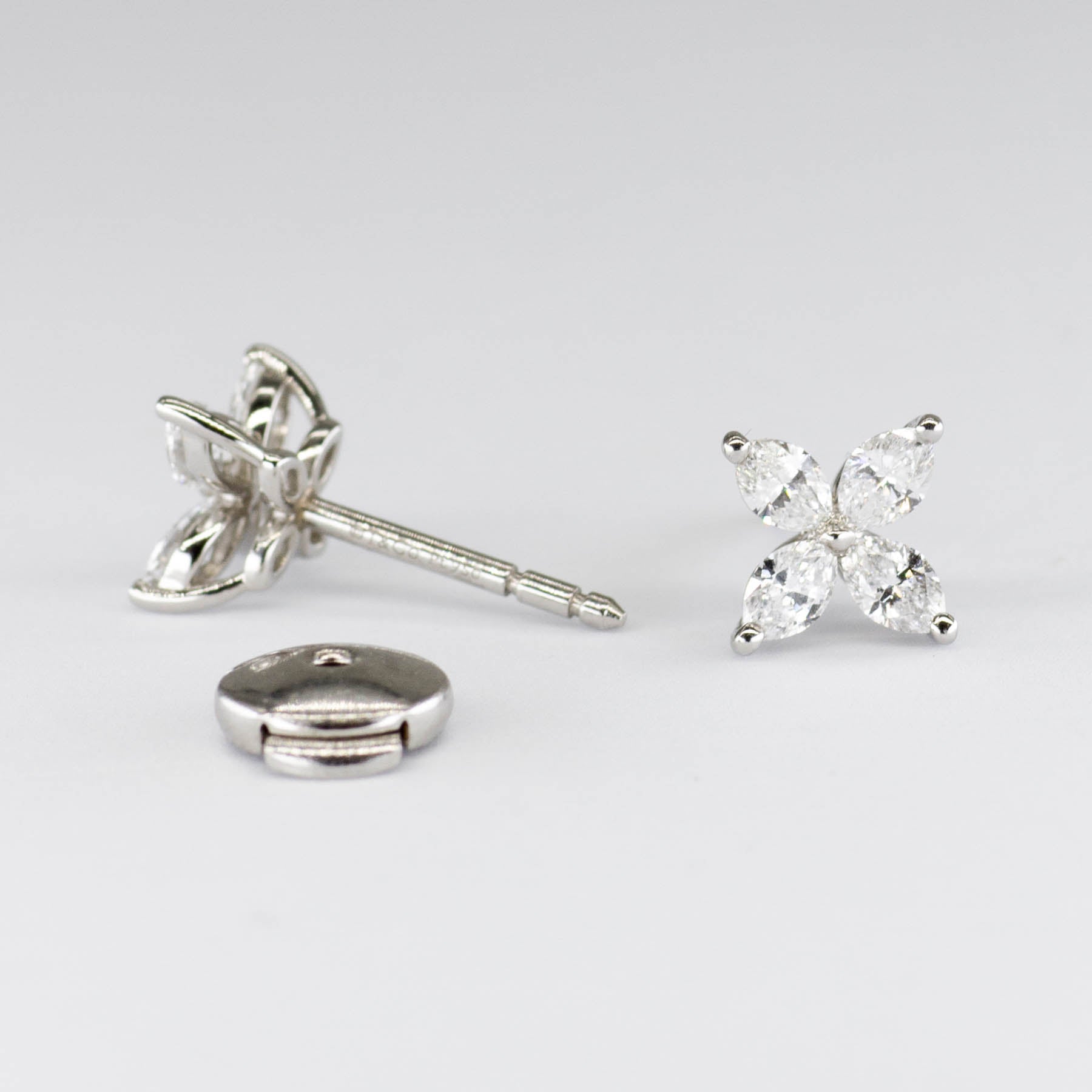 'Tiffany & Co.' Victoria Diamond Earrrings in Platinum | 0.64ctw | - 100 Ways