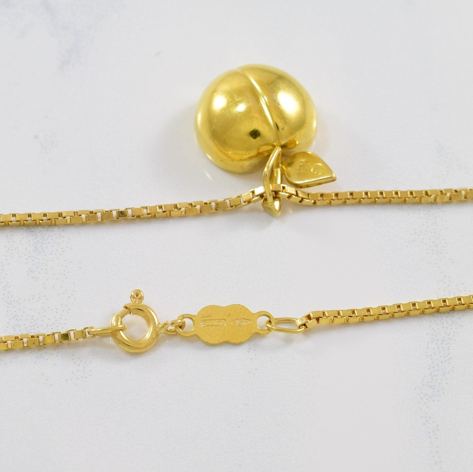 'Unoaerre' Diamond Apple Necklace | 0.02ctw | SZ 17.5" | - 100 Ways